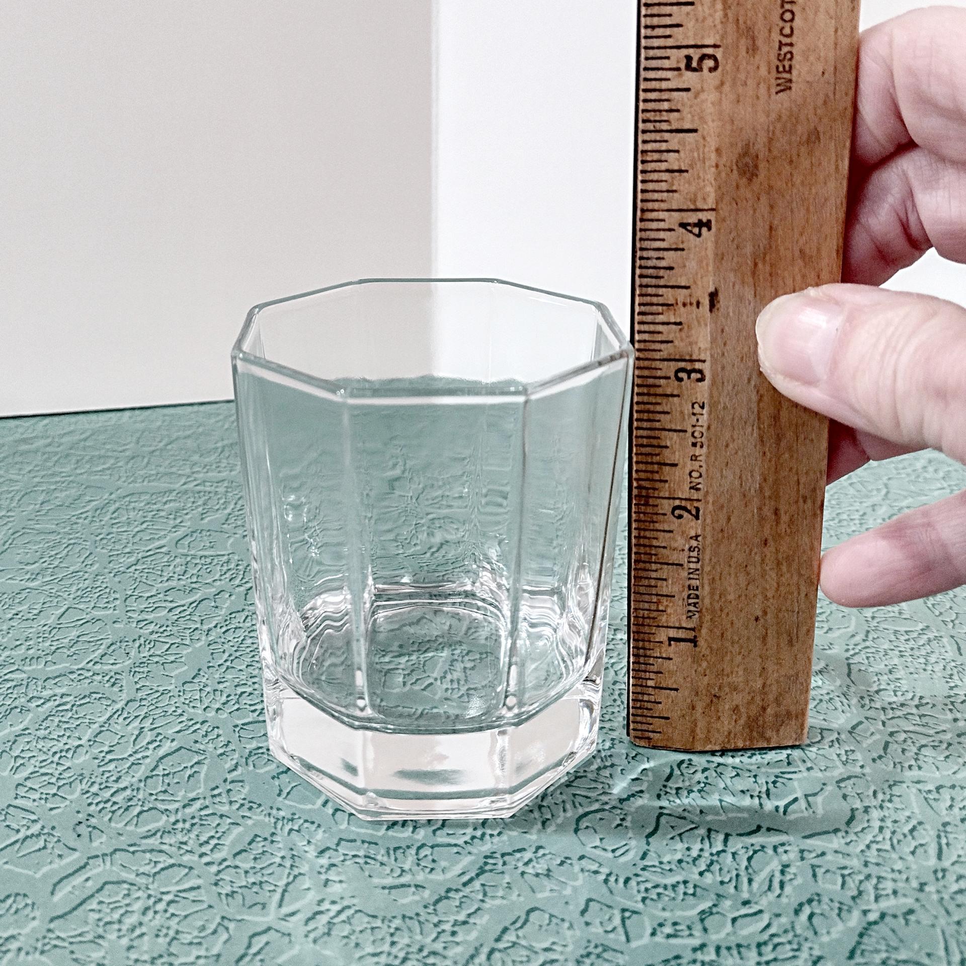 Vintage Cristal D'Arques Durand Octime Clear 5 Ounce Flat Tumbler, Octagonal Clear Lowball Juice Glass