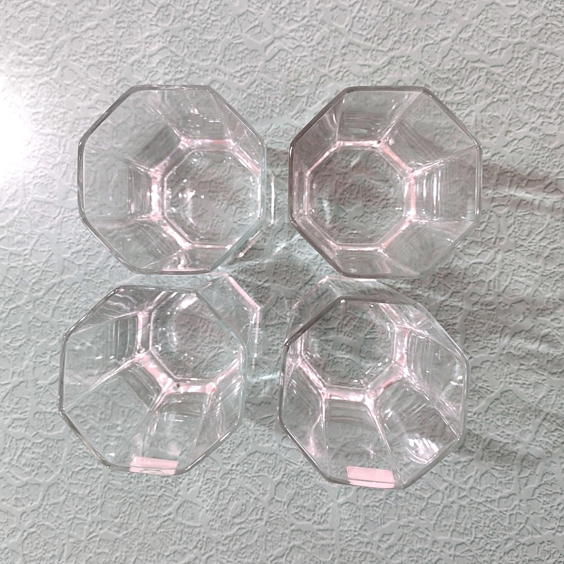 Vintage NEW Cristal D'Arques Durand Octime Clear 12 Ounce Flat Tumbler Glasses, Set of 4