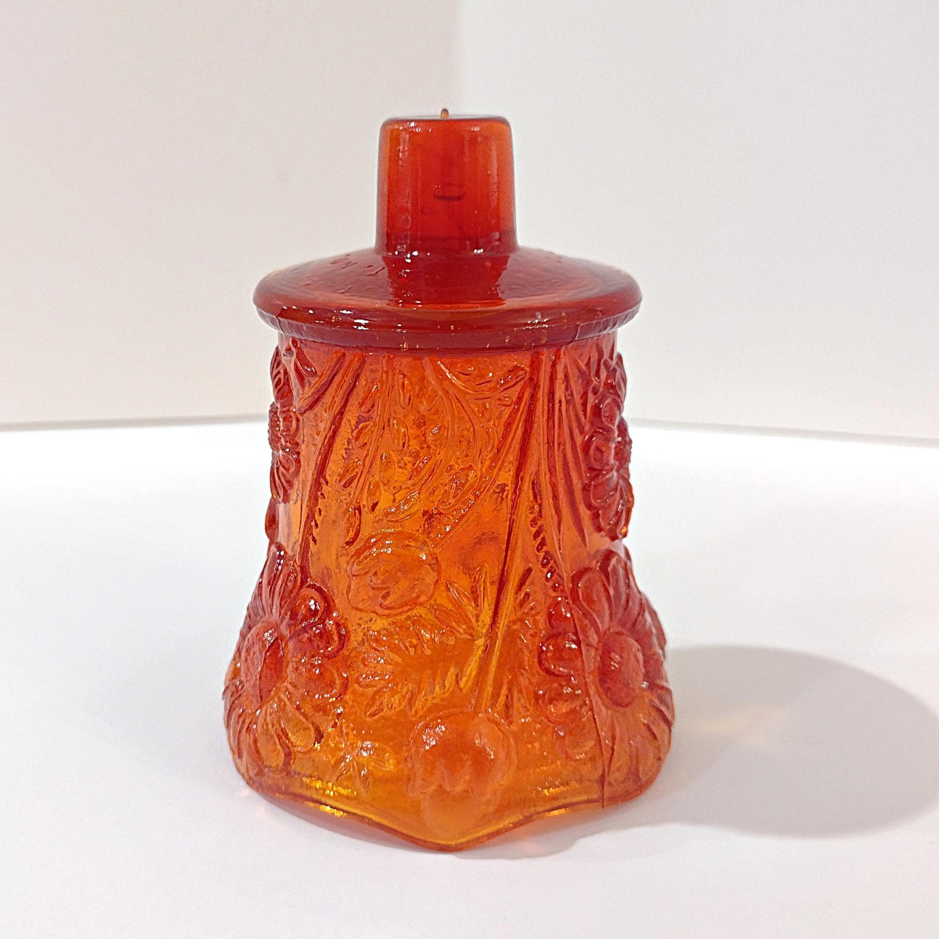 Vintage Home Interiors Orange Daisy Votive Cup Sconce Candle Holder, Homeco Glass Flower Pegged Votive Cup