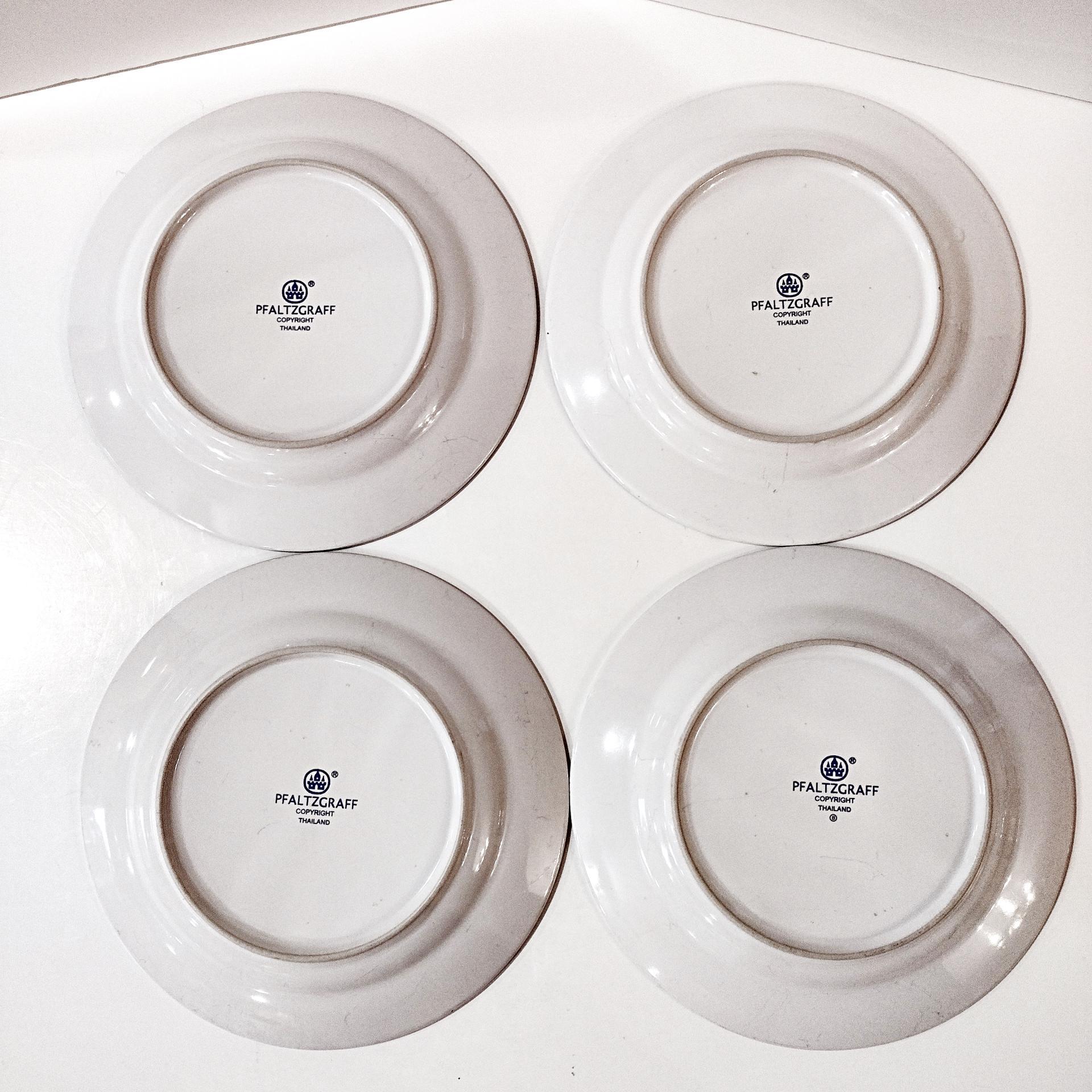 Vintage Pfaltzgraff Orleans Salad Dessert Plates, Set of Four, Thailand Backstamp