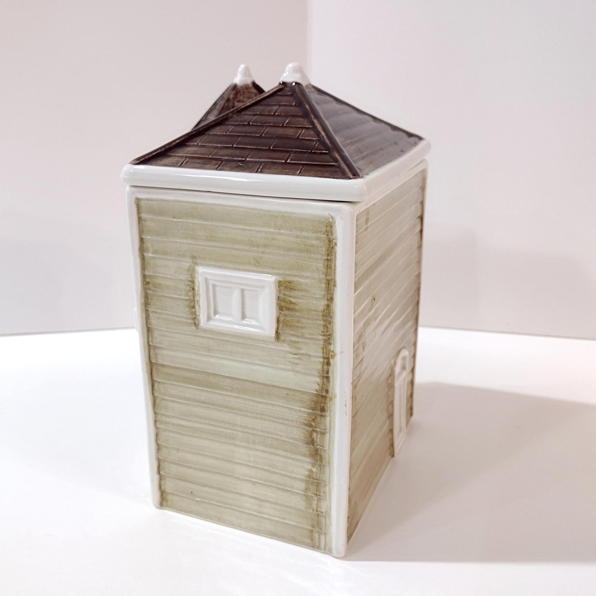 Vintage Otagari 1980 Town Row House Ceramic Cannister, House Cookie Jar