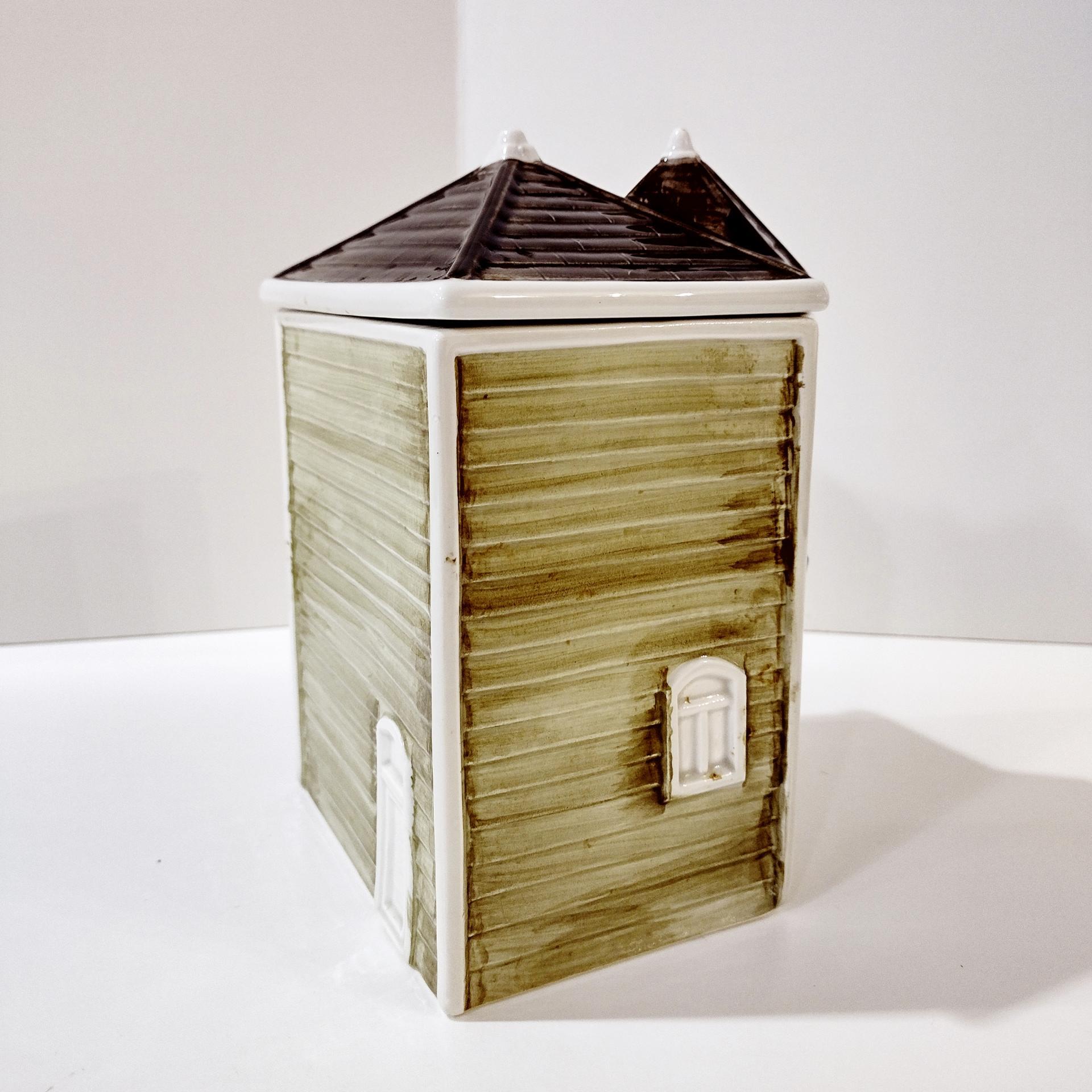 Vintage Otagari 1980 Town Row House Ceramic Cannister, House Cookie Jar