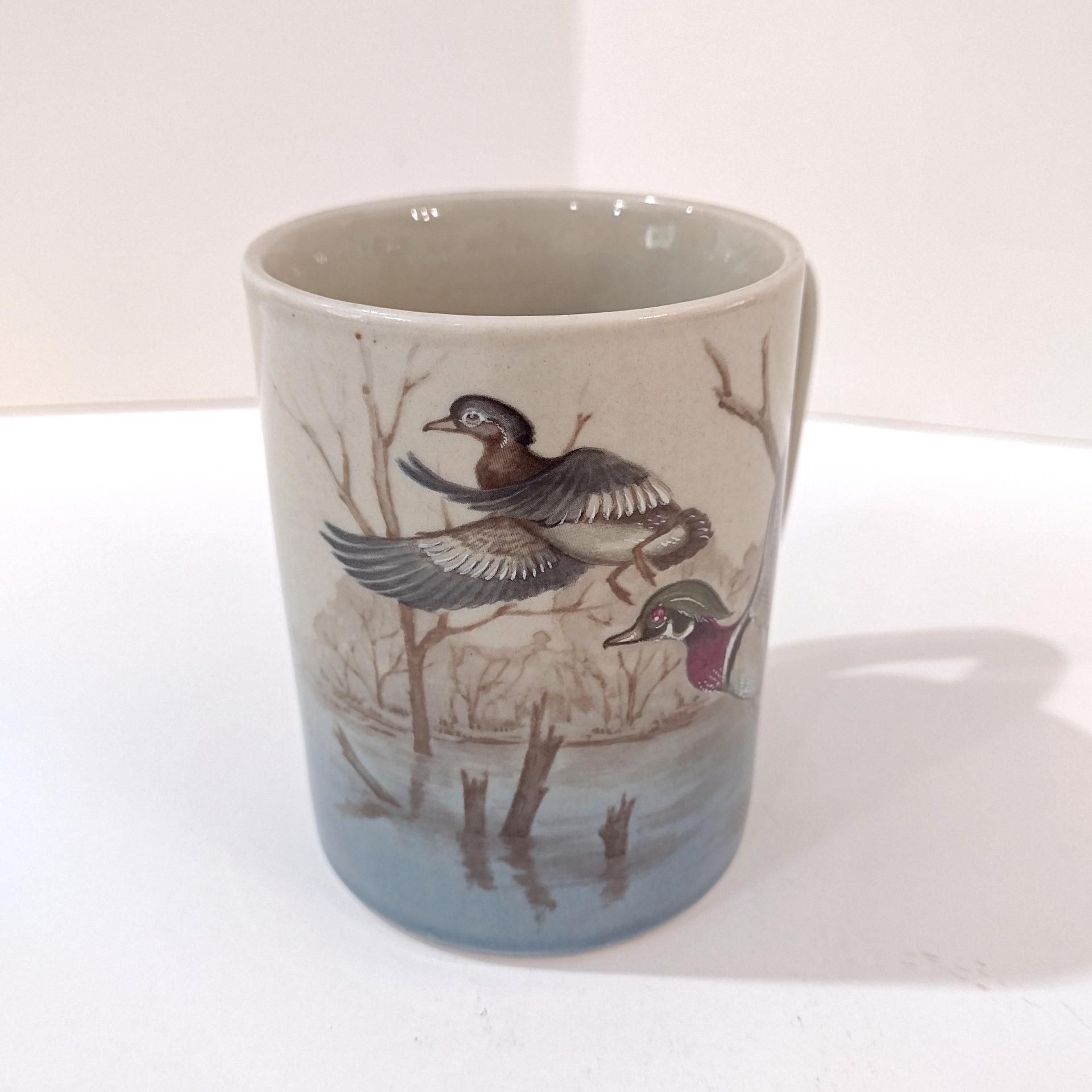 Vintage Otagiri Flying Ducks Ceramic Coffee Tea Mug, Duck Hunter Gift