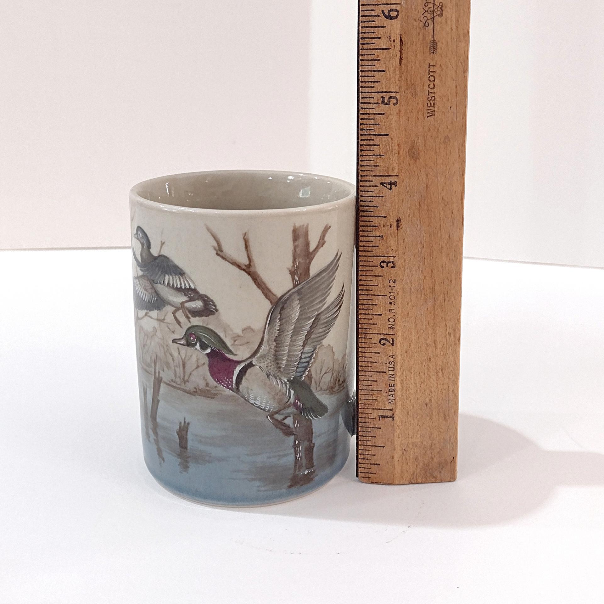 Vintage Otagiri Flying Ducks Ceramic Coffee Tea Mug, Duck Hunter Gift
