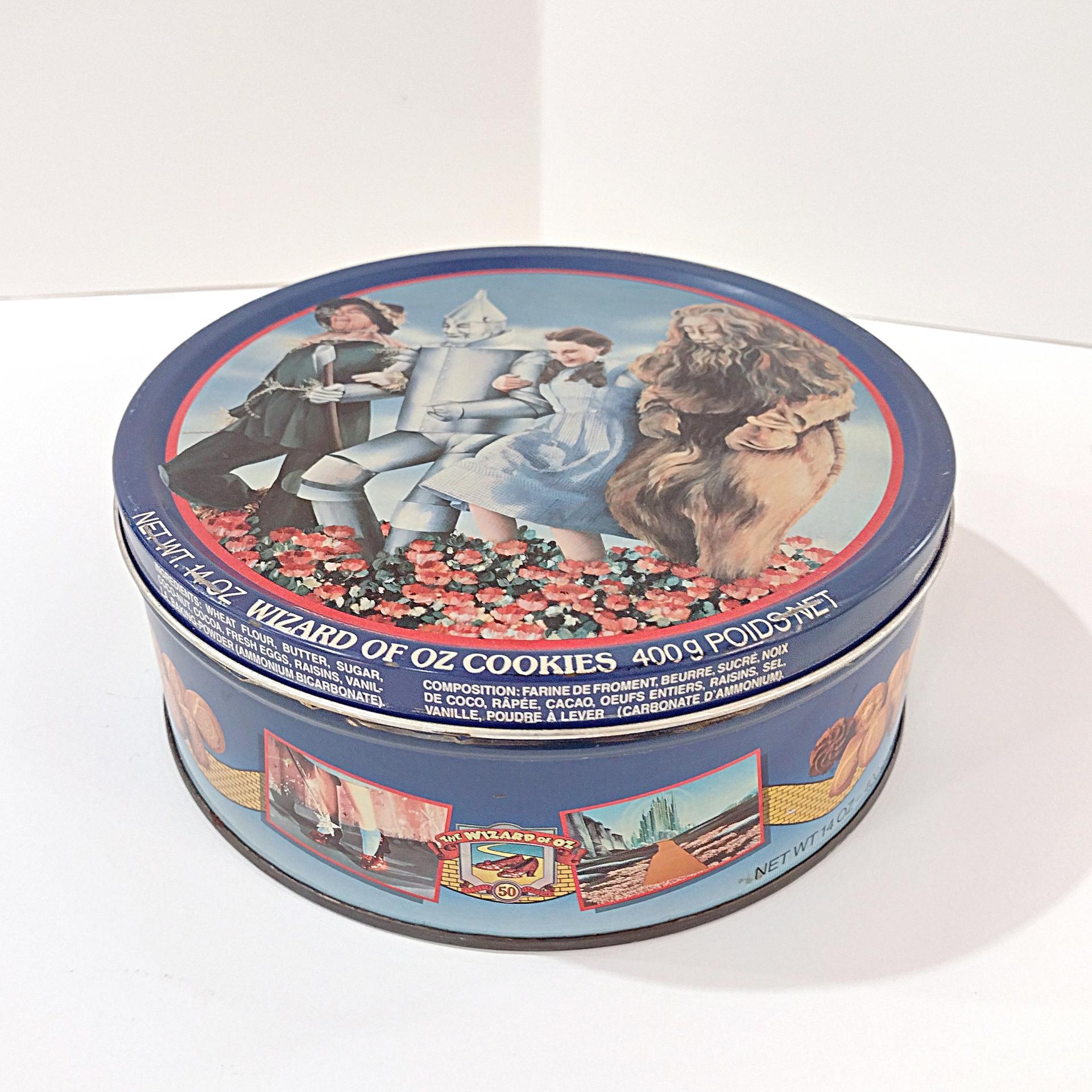 Vintage Wizard of Oz 50th Anniversary Denmark Cookie Tin, Wizard of Oz Collectible Metal Storage Tin