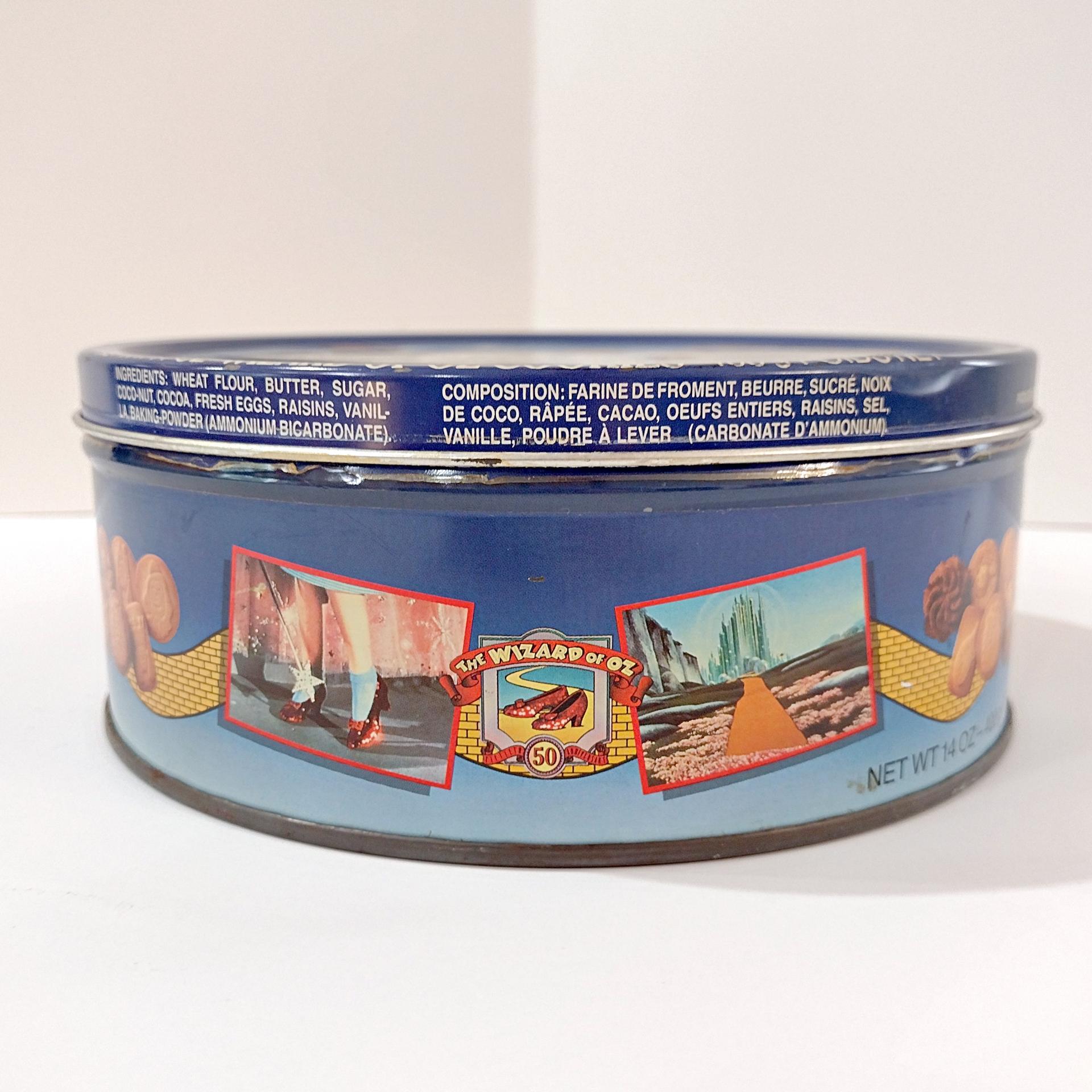 Vintage Wizard of Oz 50th Anniversary Denmark Cookie Tin, Wizard of Oz Collectible Metal Storage Tin