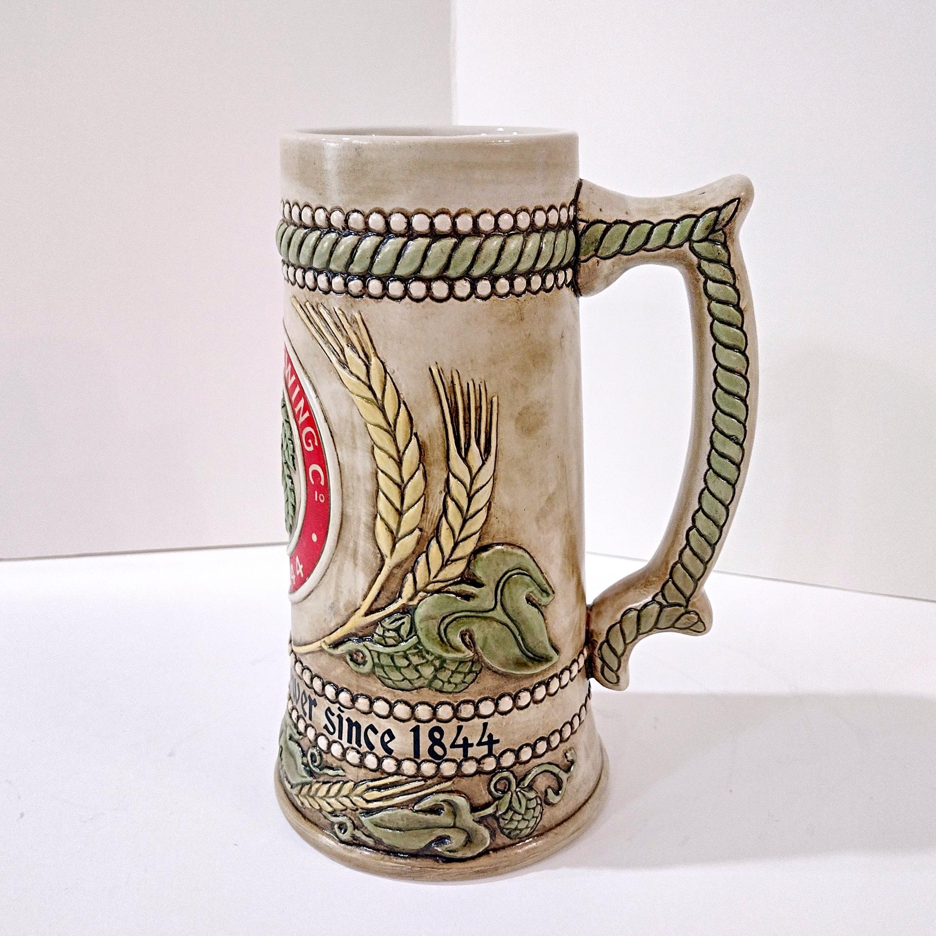 Vintage Pabst Brewing Company Since 1844 Ceramic Beer Mug, Ceramarte Brazil Collectible Beer Stein