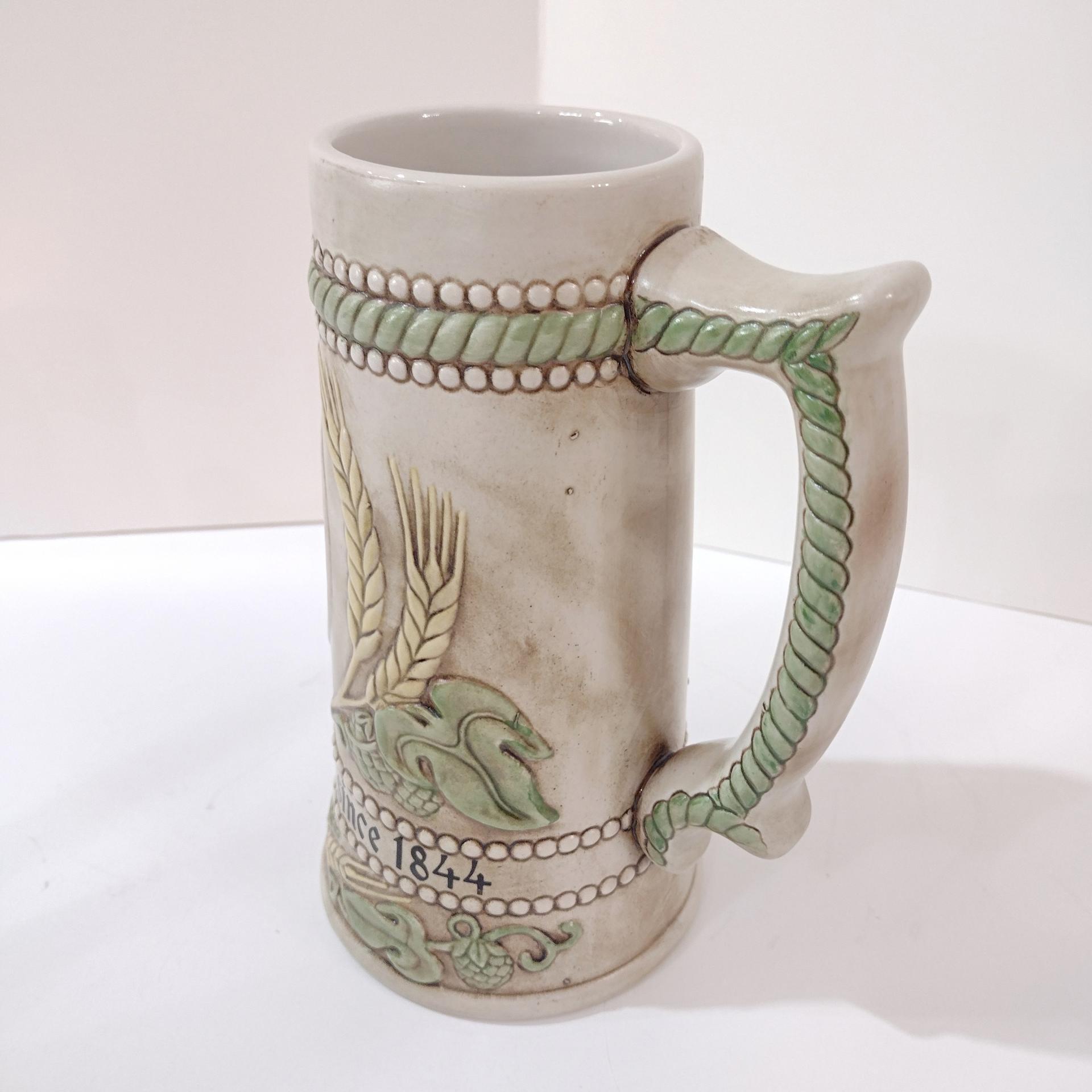 Vintage Pabst Brewing Company Since 1844 Ceramic Beer Mug, Ceramarte Brazil Collectible Beer Stein