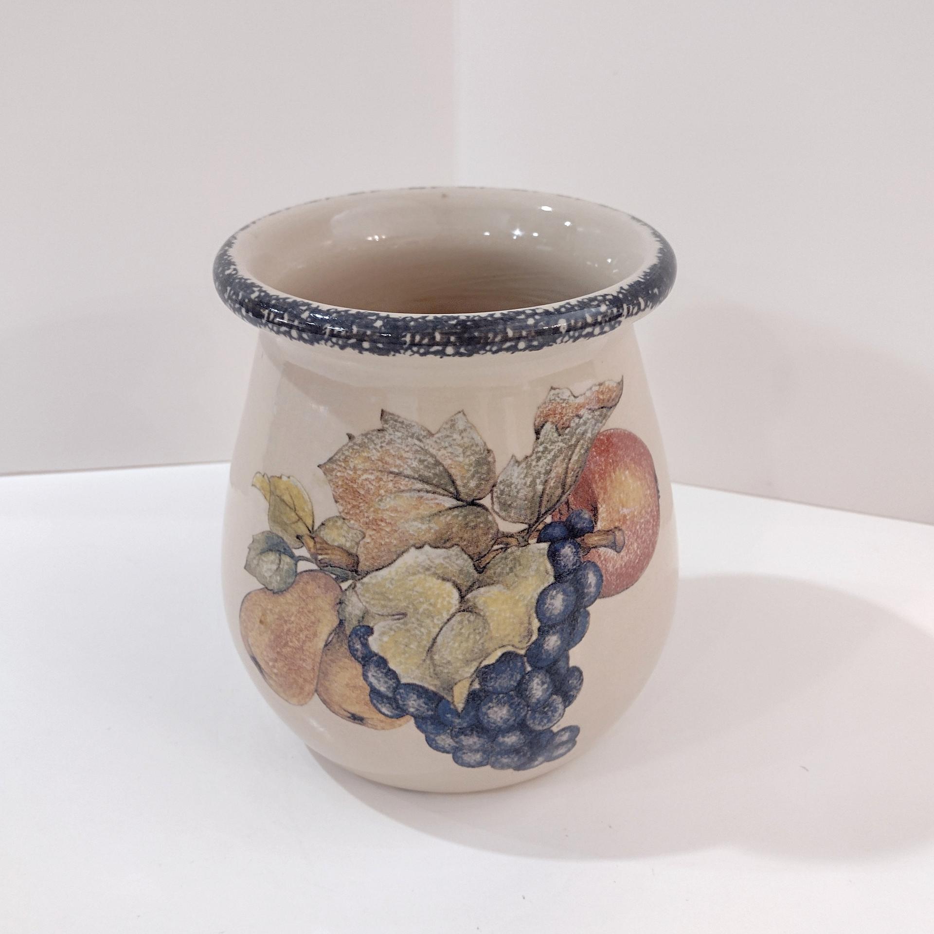 Vintage Home and Garden Party LTD Fruit Ceramic Spoon Utensil Holder