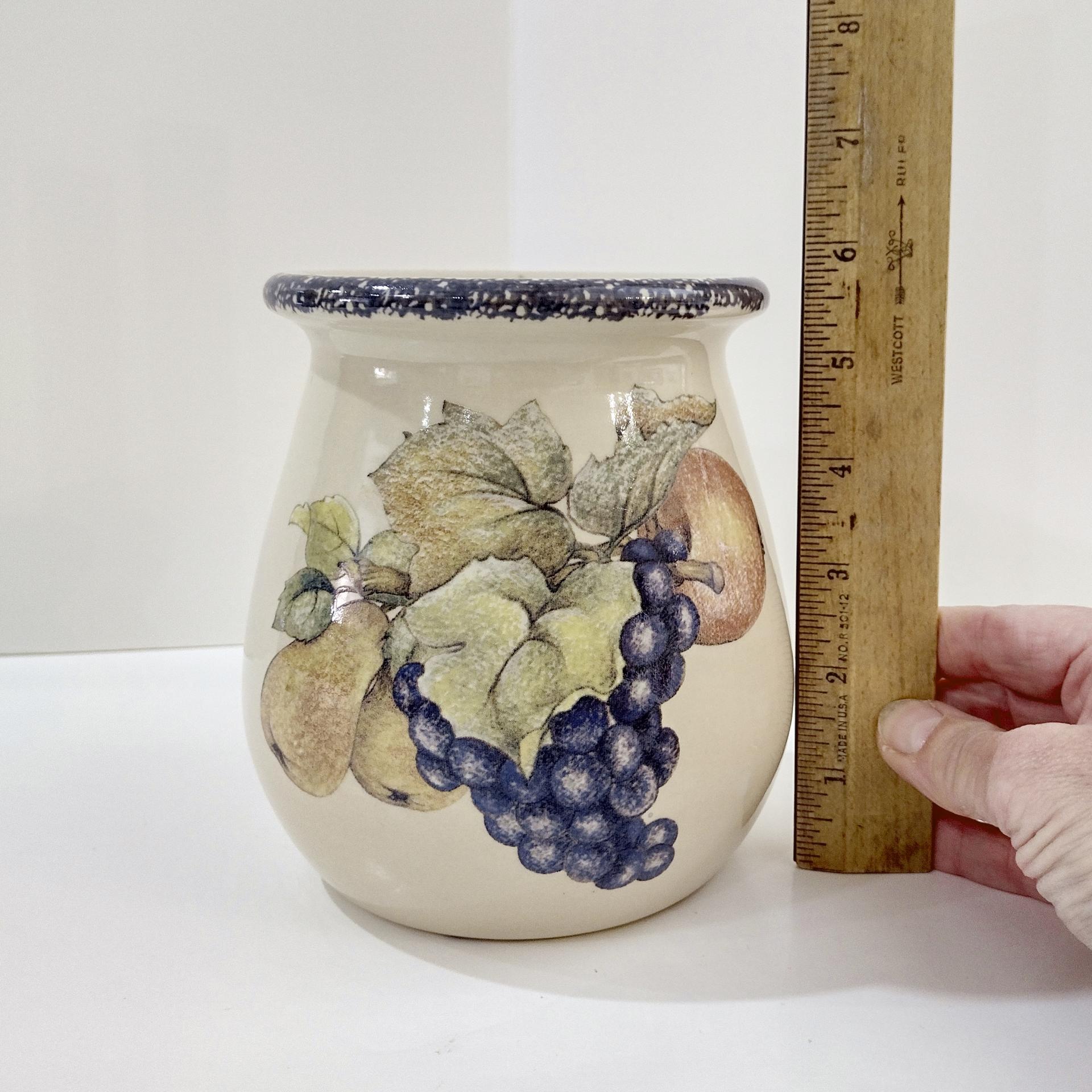 Vintage Home and Garden Party LTD Fruit Ceramic Spoon Utensil Holder