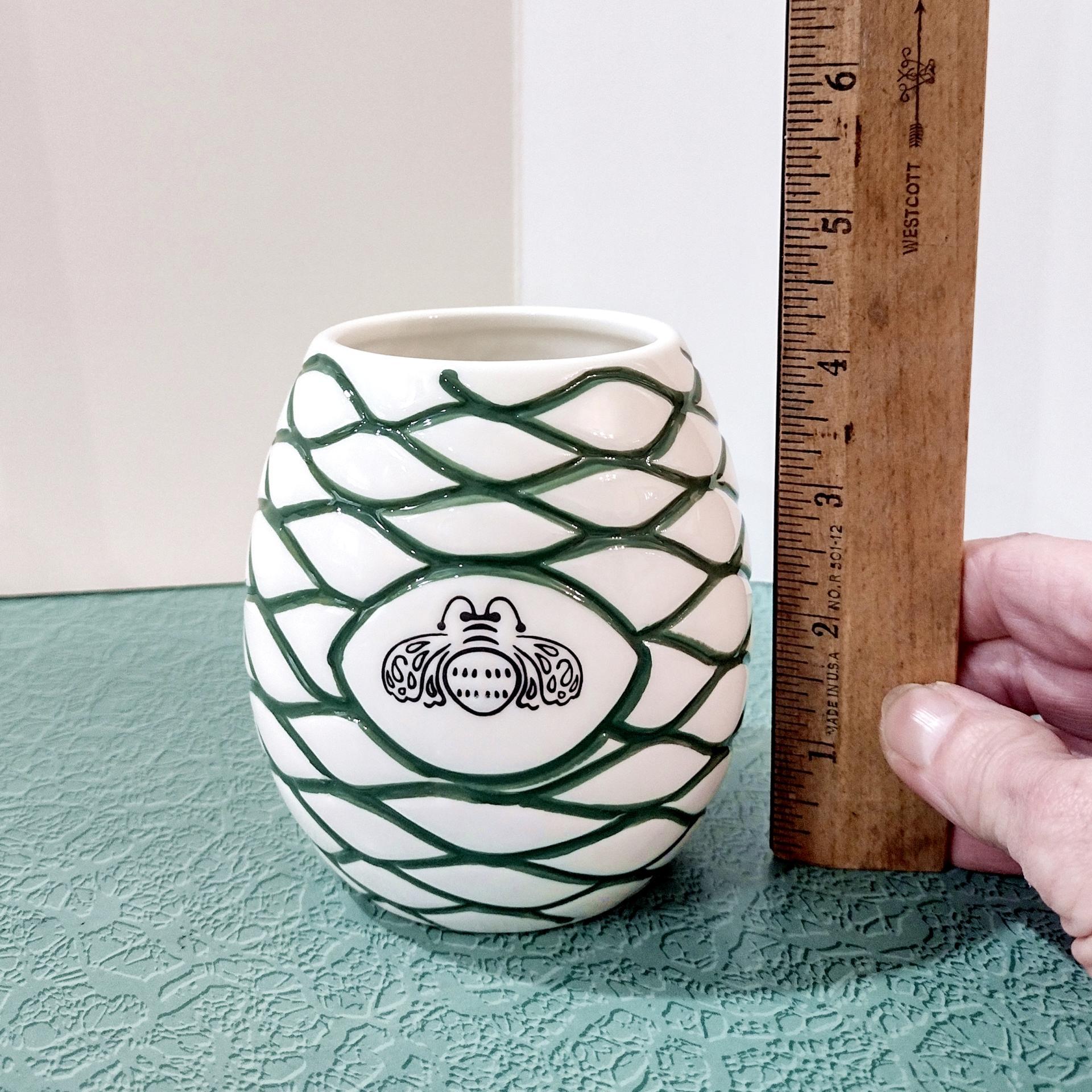 Vintage Limited Edition Patrón Tequila Blue Weber Agave Piña Shaped Ceramic Mug