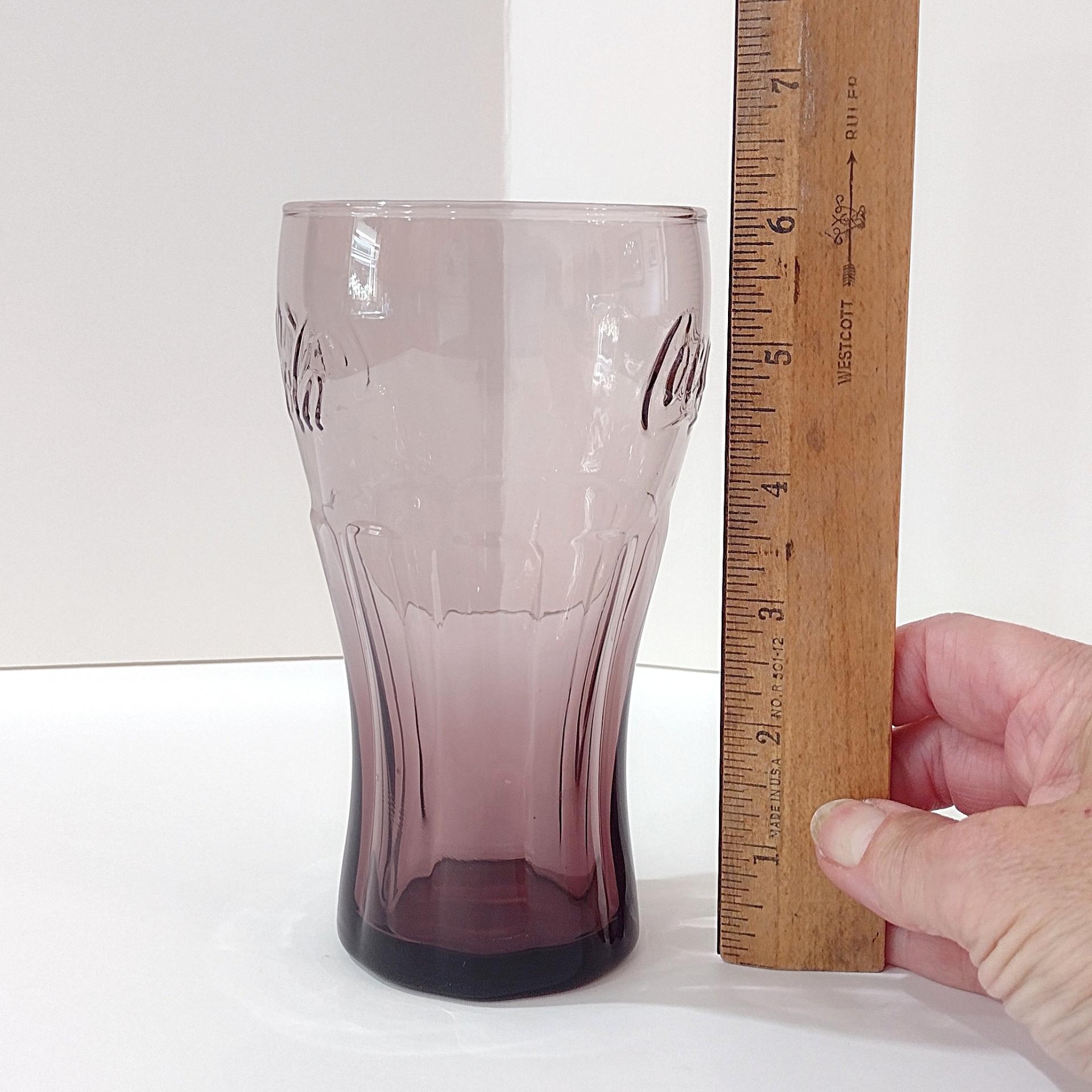 Vintage Purple Coca Cola Glass, McDonald's 1990's Coke Glass by Libbey