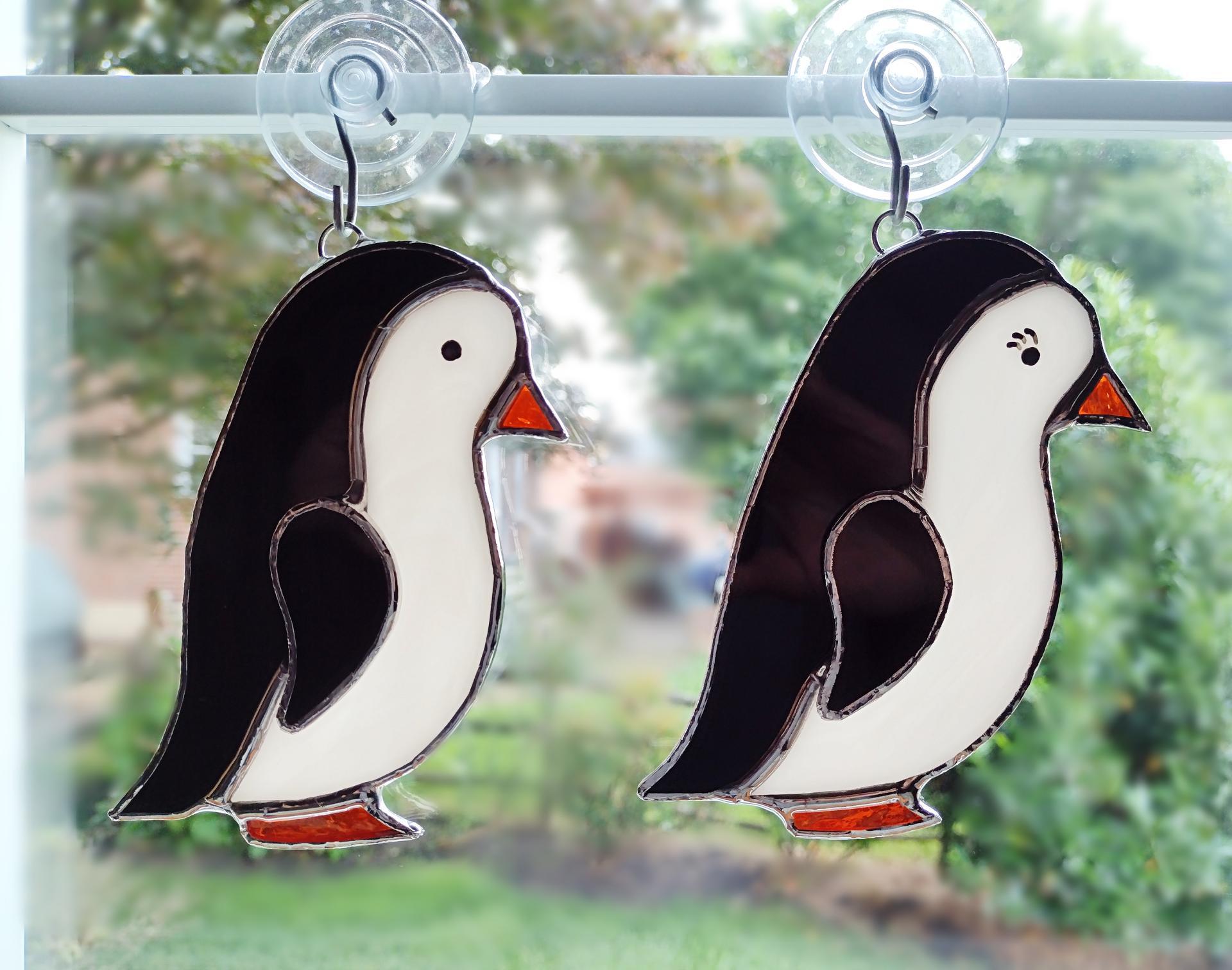 Penguin Stained Glass Suncatcher, Boy or Girl Versions