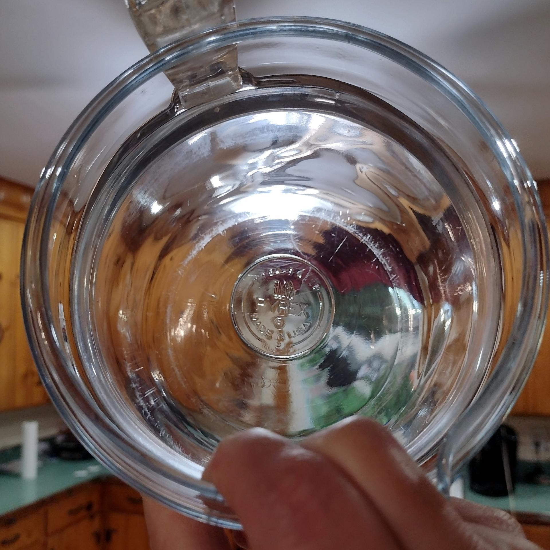 Vintage PYREX Flameware Stovetop Glass Coffee Percolator 4 Cup Carafe with Lid and Handle, Model Pyrex 7754-b