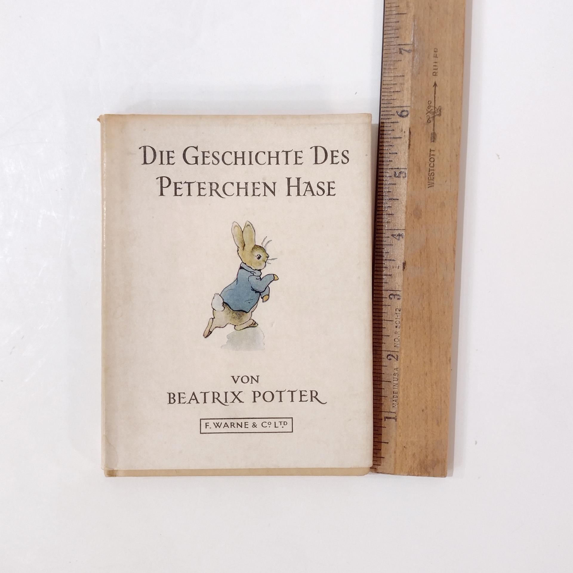 Vintage Die Geschichte Des Peterchen Hase Book, 1946 German Translation of The Tale of Peter Rabbit by Beatrix Potter