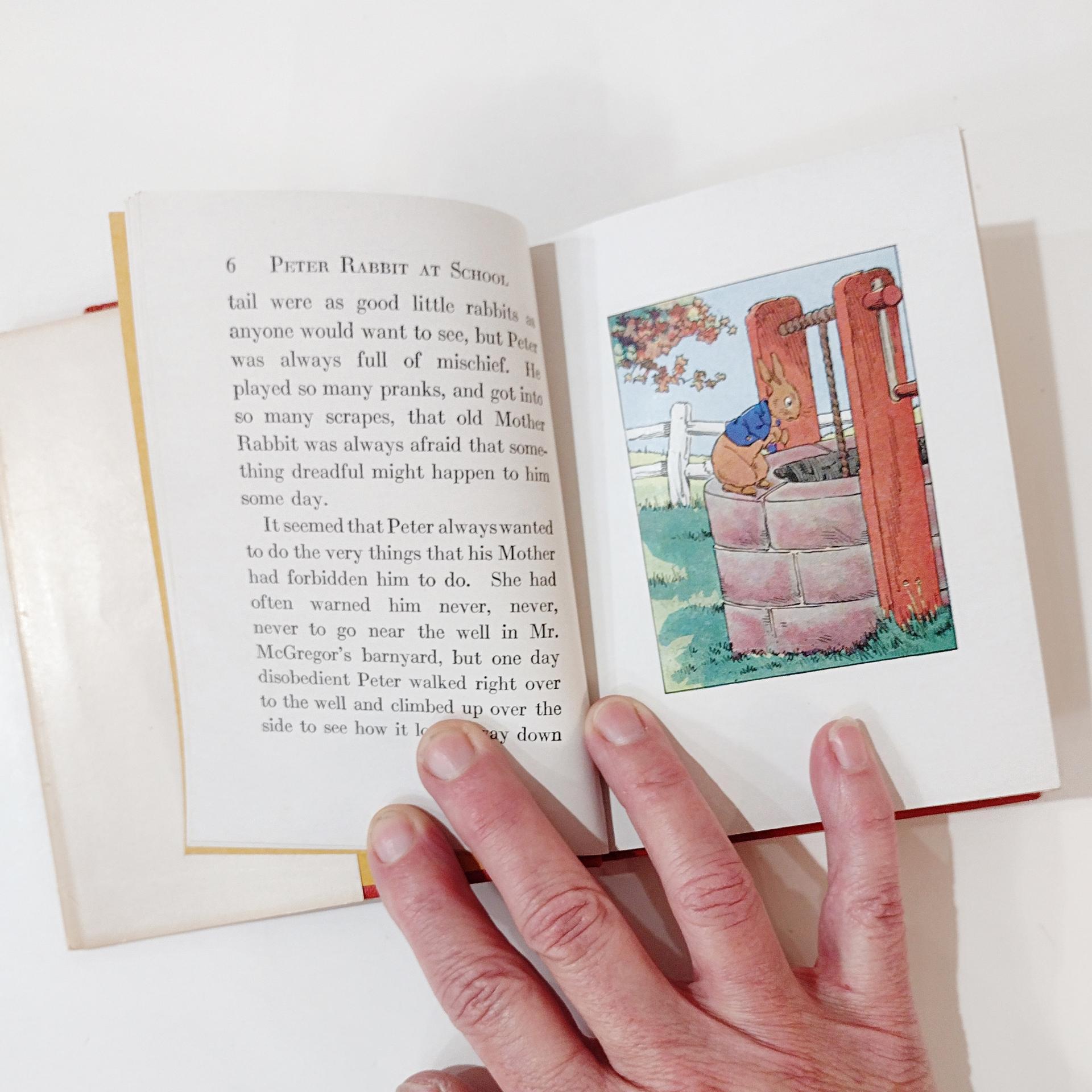 Vintage When Peter Rabbit Went to School Children's Book, 1935 Edition by The Platt and Munk Company Inc.