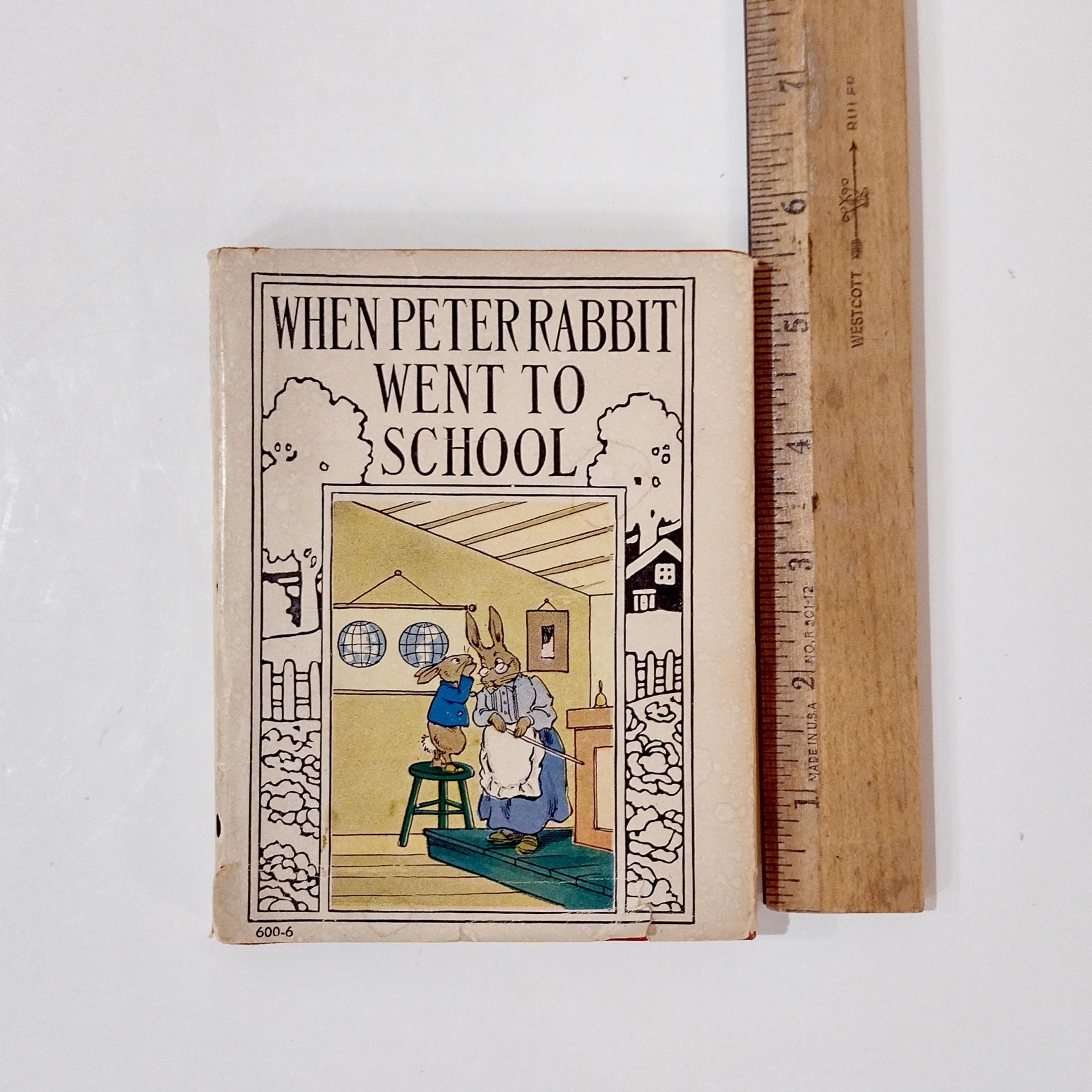 Vintage When Peter Rabbit Went to School Children's Book, 1935 Edition by The Platt and Munk Company Inc.
