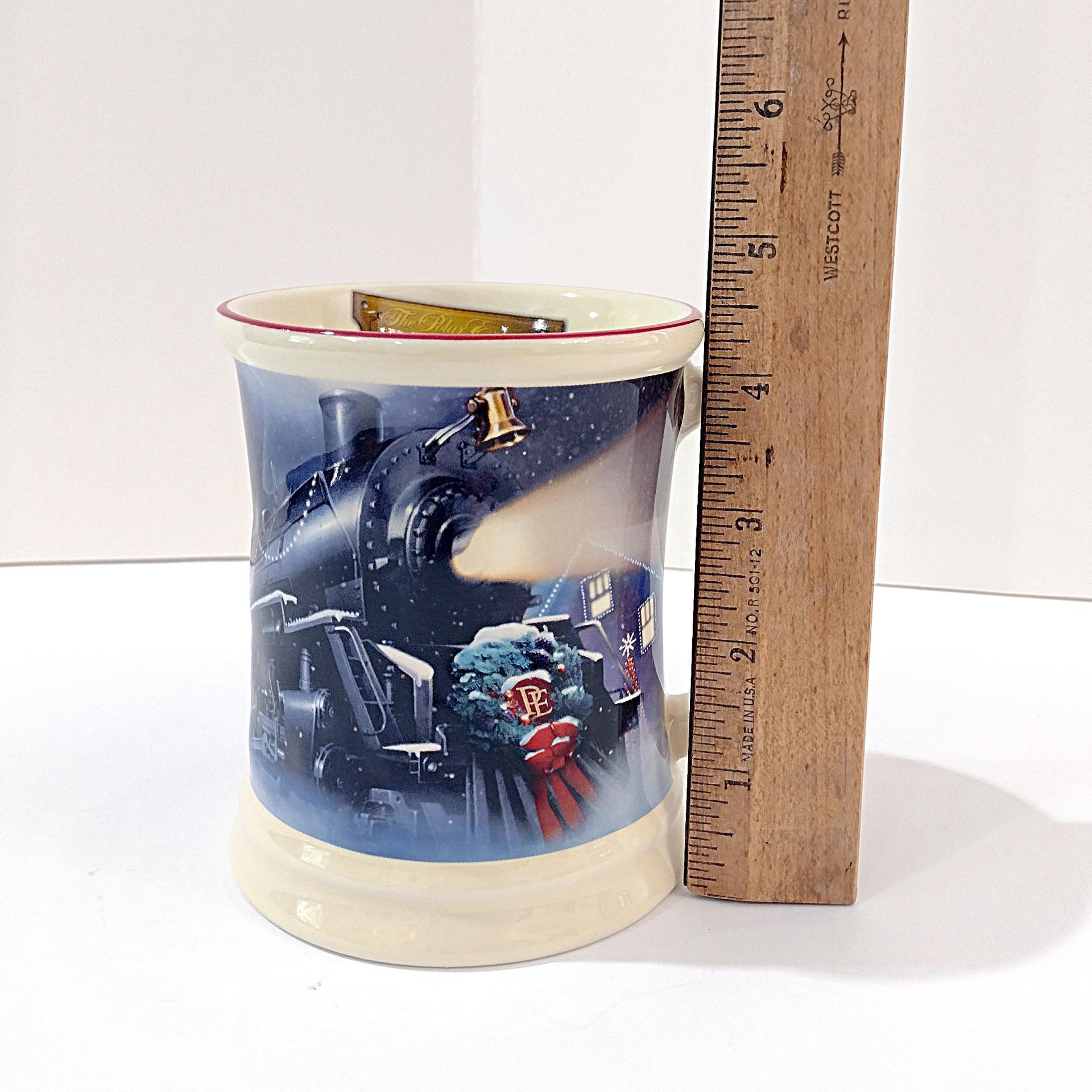 Vintage Polar Express Believe Ceramic Coffee Tea Hot Chocolate Mug, Christmas Holiday Mug