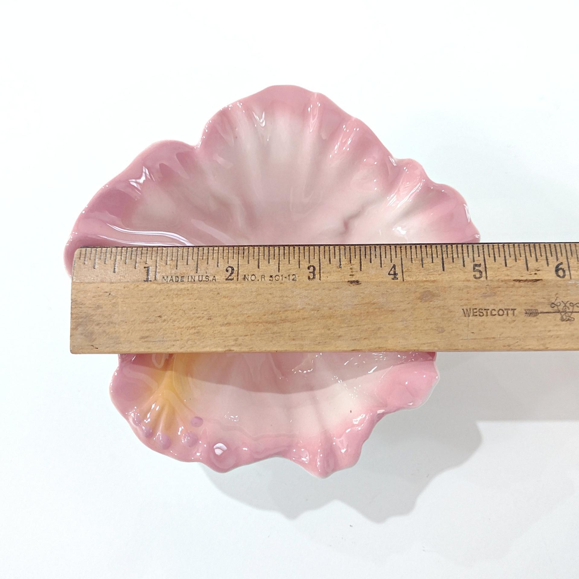 Hibiscus Porcelain Flower Bowl, Hawaiian Ceramic Flower Dish