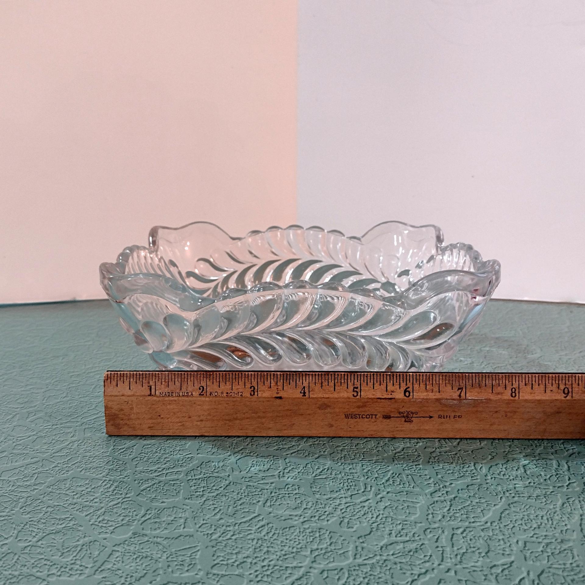 Antique Square Berry Bowl,  Adams and Company Plume Pattern Fruit Bowl / Centerpiece Bowl