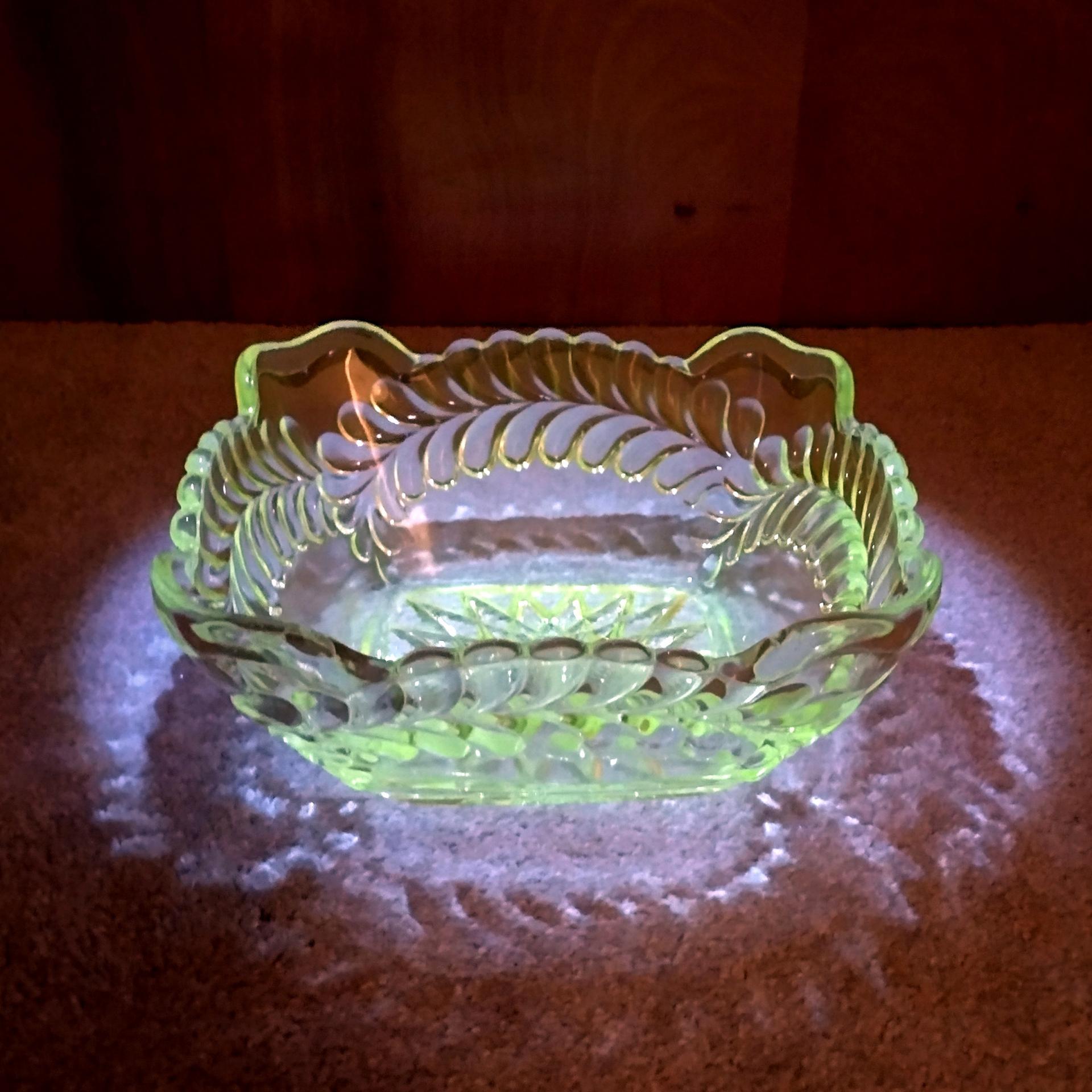Antique Square Berry Bowl,  Adams and Company Plume Pattern Fruit Bowl / Centerpiece Bowl