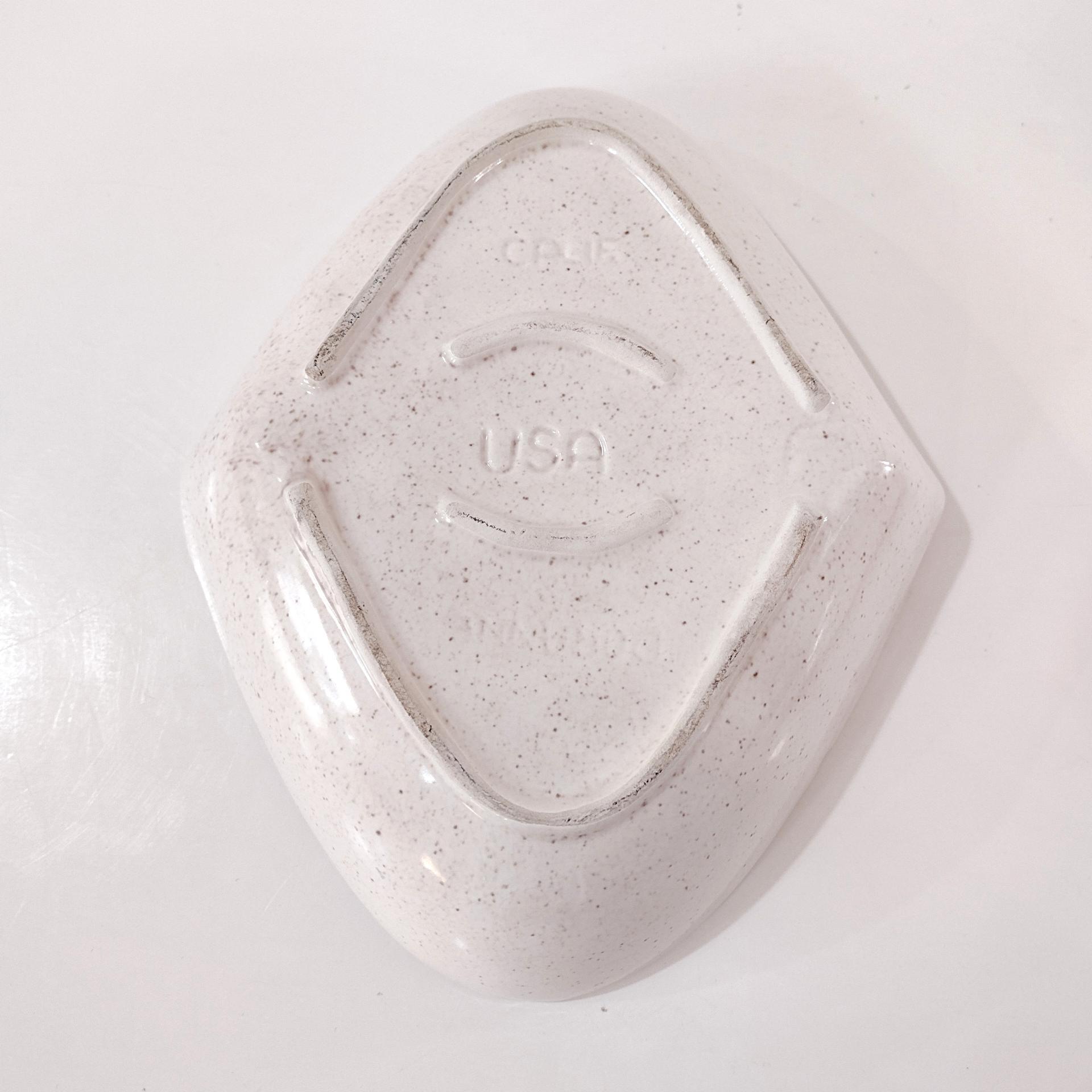 Vintage California Pottery USA Pink Onion Covered Serving Dish