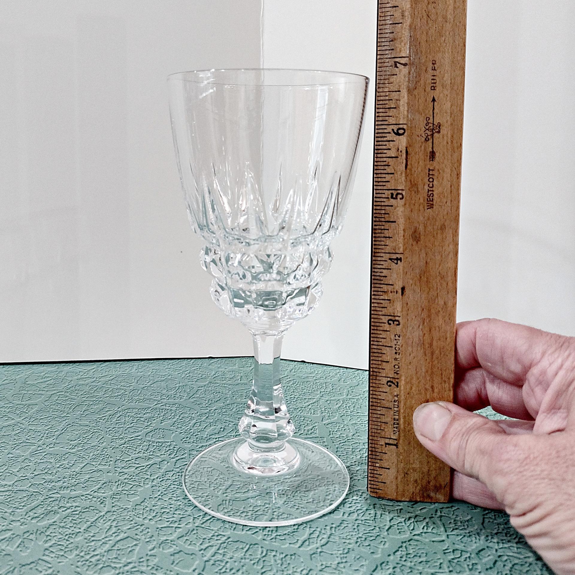 Vintage Cristal D'Arques Durand Pompadour Crystal Wine Glass Water Goblet