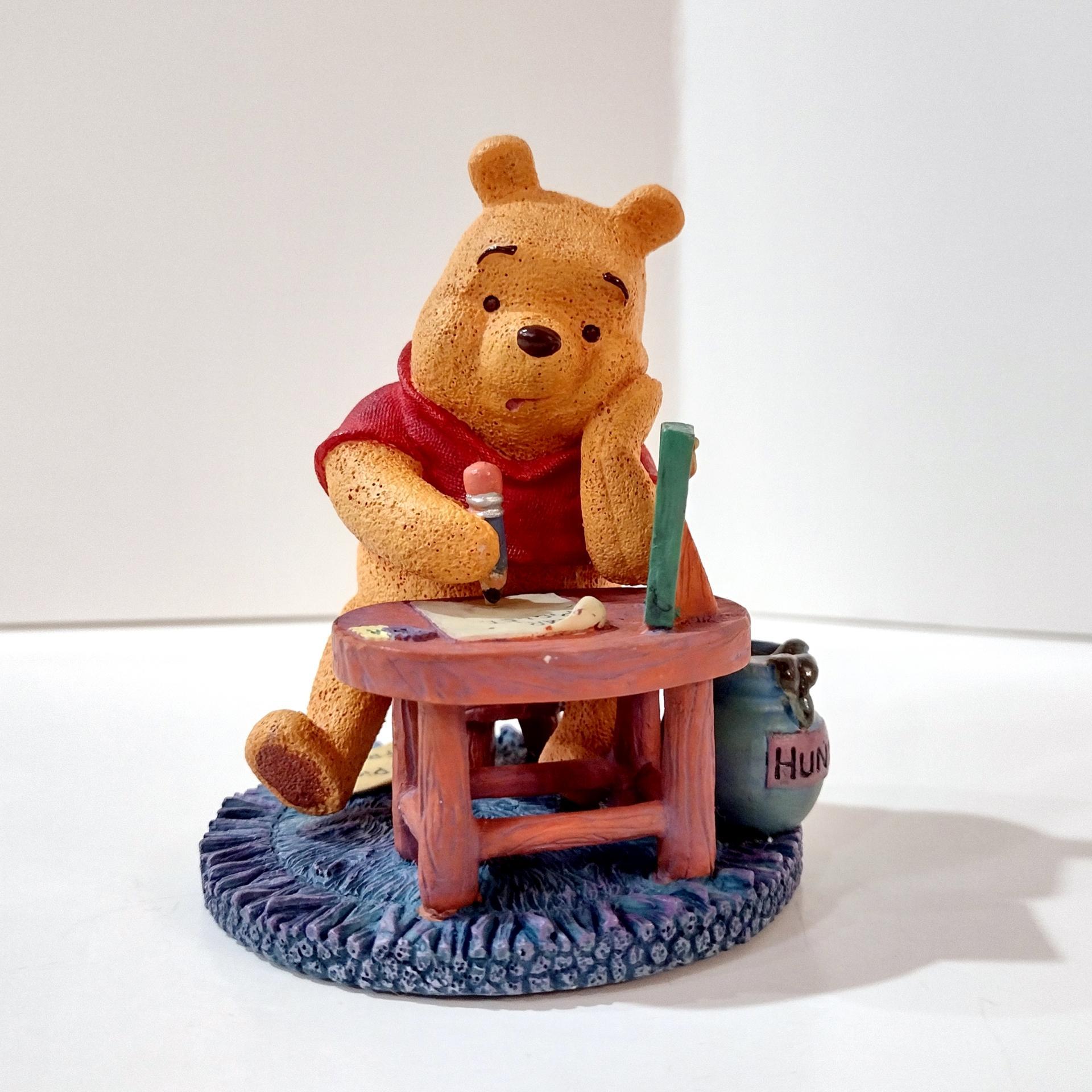 Vintage Winnie the Pooh Figurine, One is Much Lonelier Than Two, Simply Pooh Character Statue