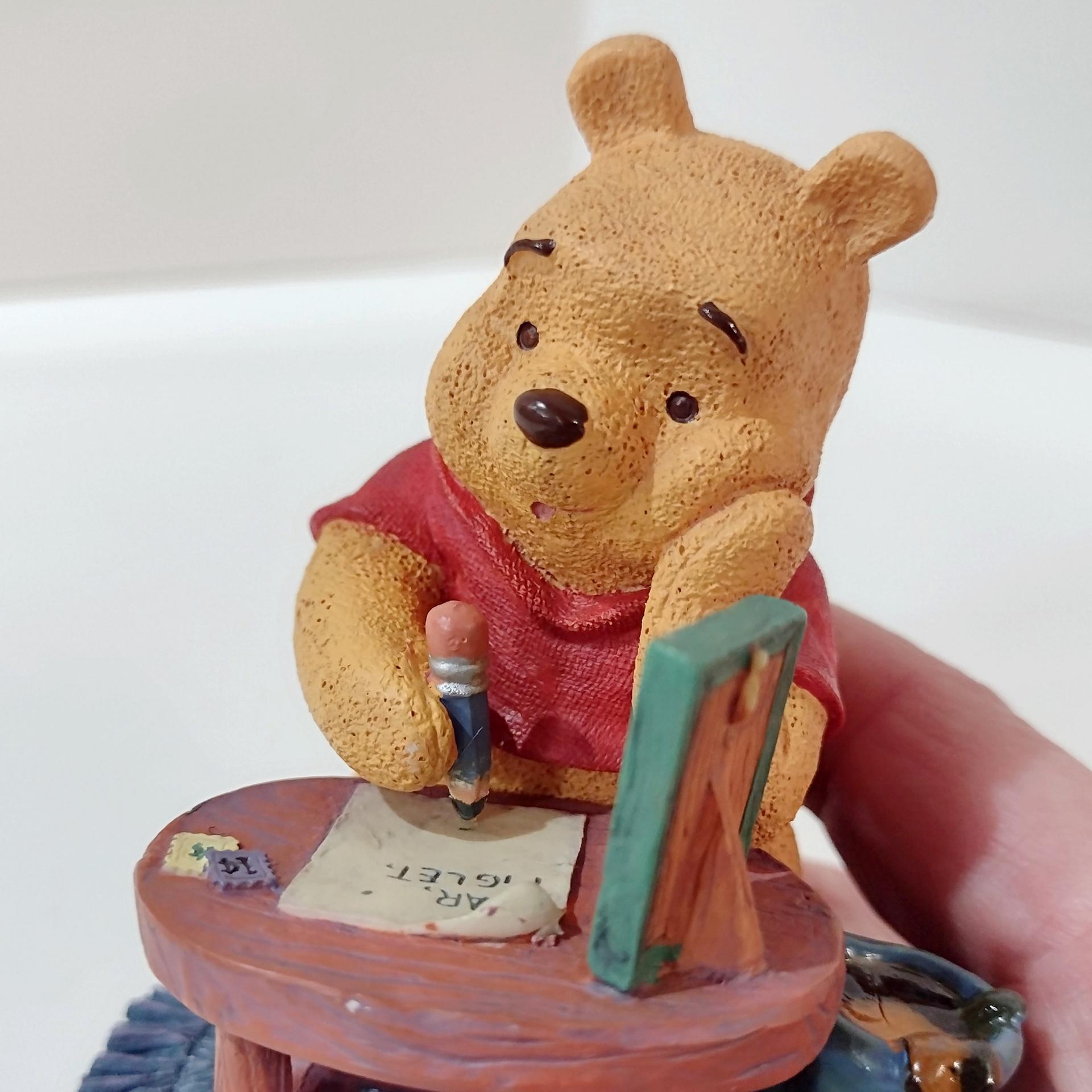 Vintage Winnie the Pooh Figurine, One is Much Lonelier Than Two, Simply Pooh Character Statue