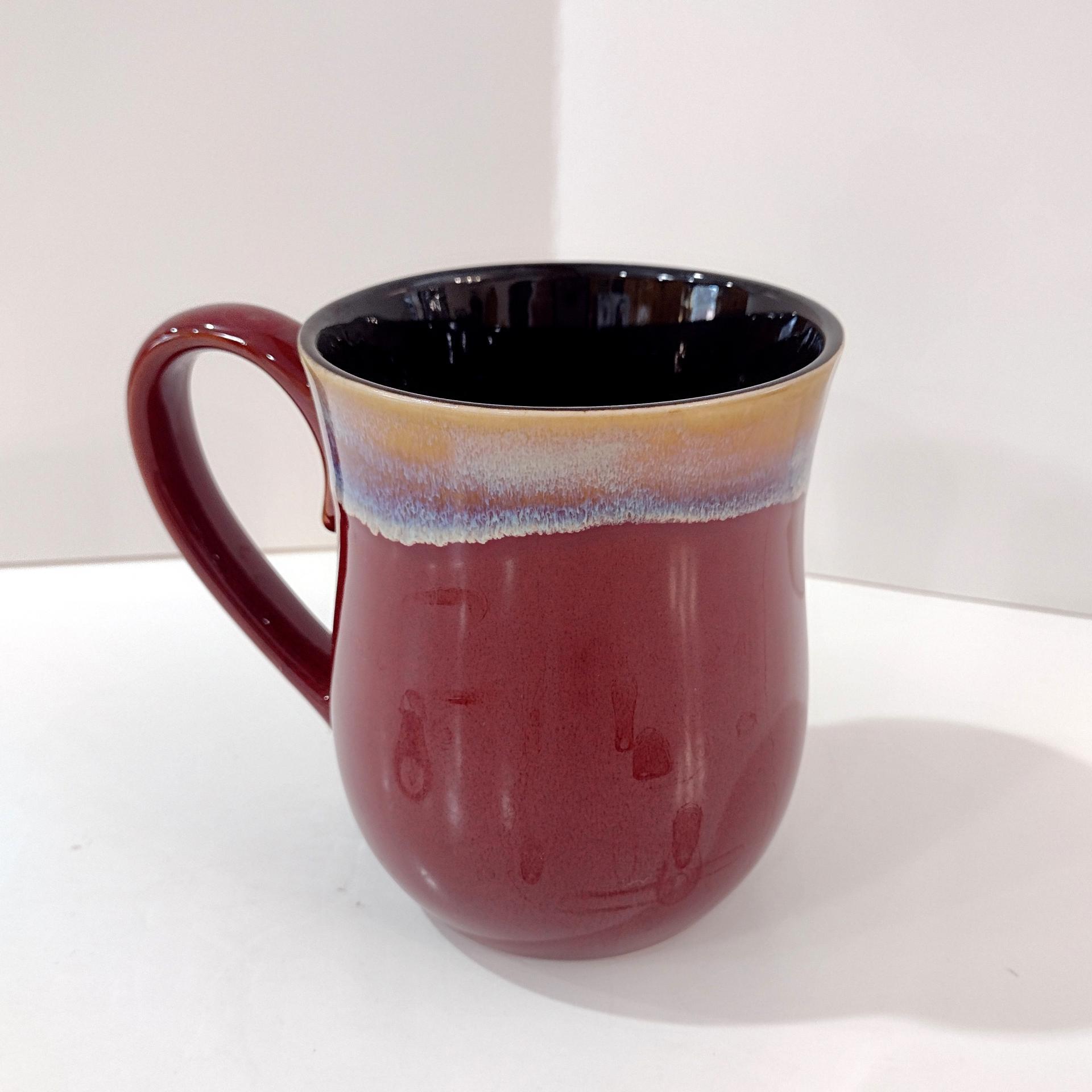 Vintage Brown Drip Glaze Oversized Ceramic Mug, Potters Corner Mug