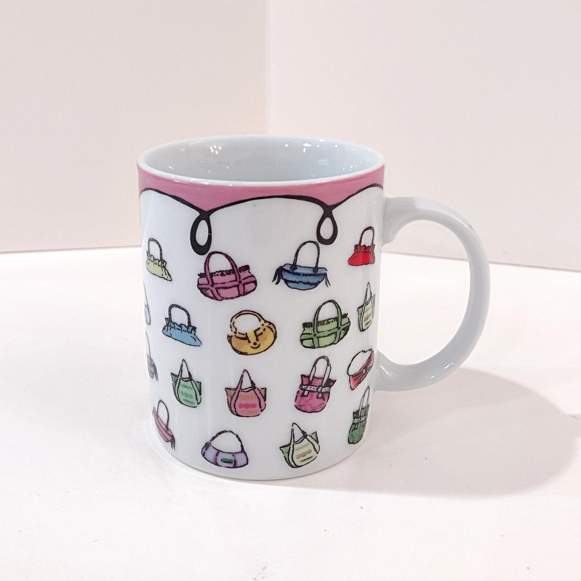 Vintage Novelty Purses Coffee Tea Ceramic Mug, Purse Lover Gift