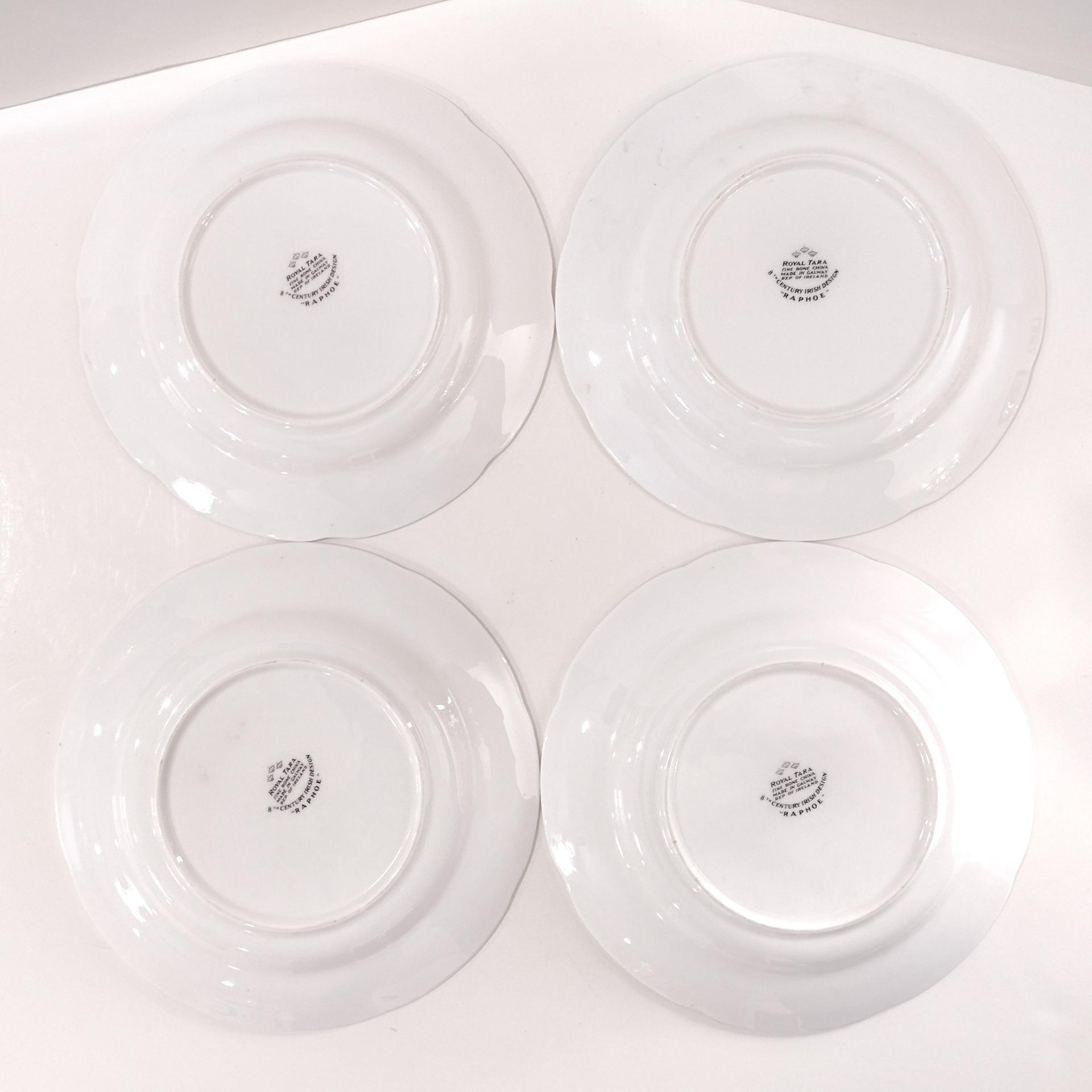 Vintage Royal Tara Raphoe Salad Plates, Set of Four, Irish Bone China