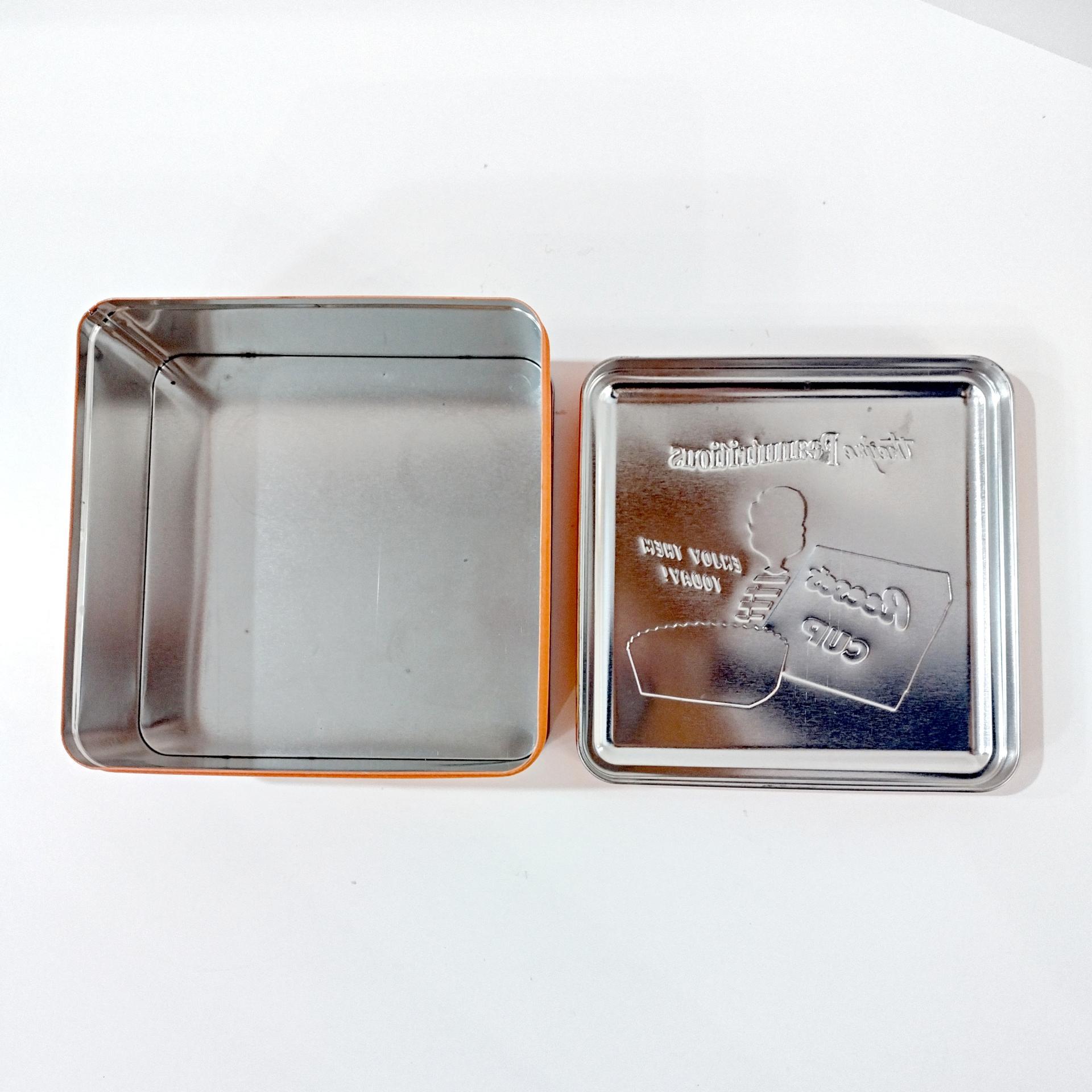 Vintage 1997 Reese's Peanutritious Square Metal Tin Storage Container, Hershey's Millennium Series Canister #3, Reeses Peanut Butter Cup Tin