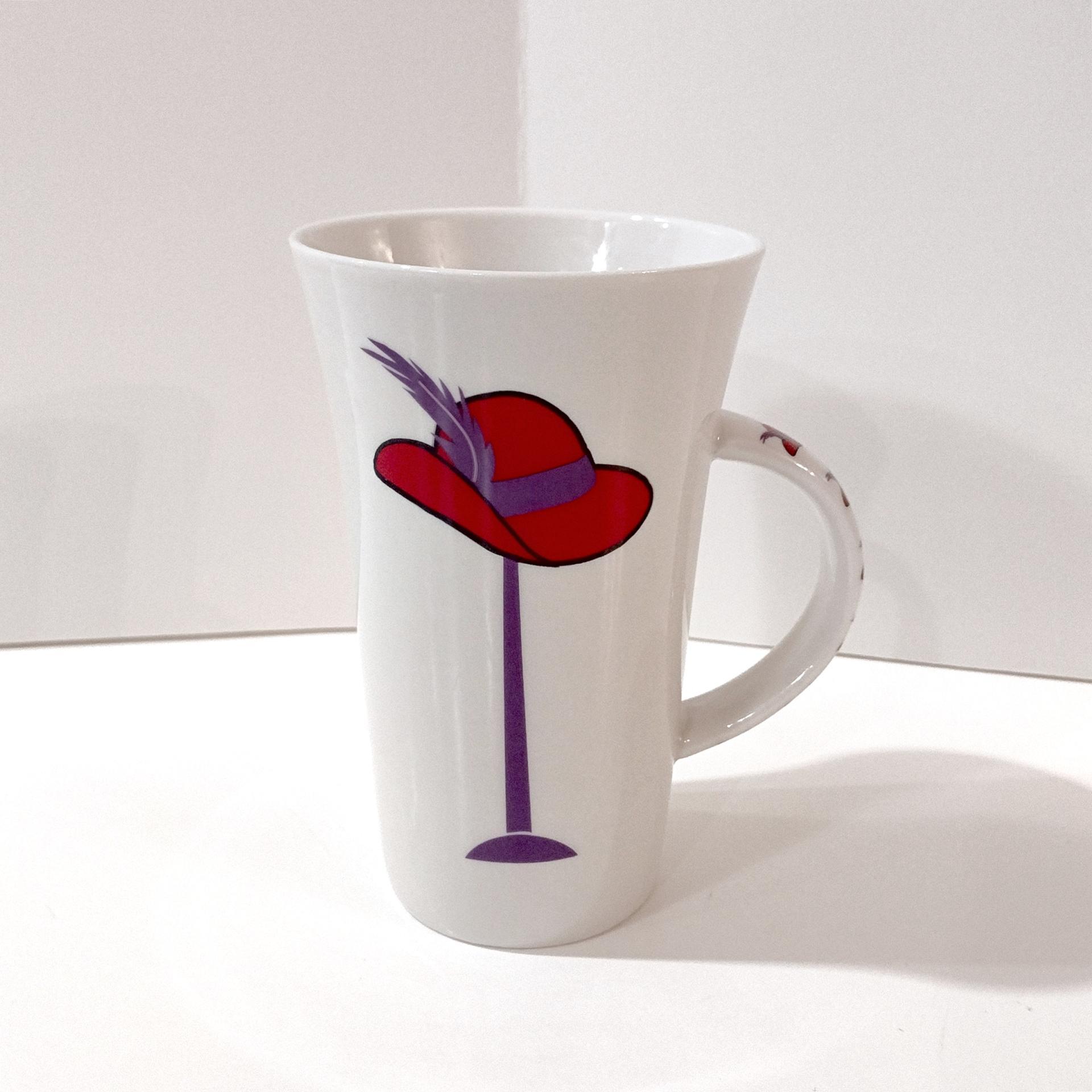 Red Hat Society Tall Coffee Tea Mug, Red Hat Ladies Ceramic Mug