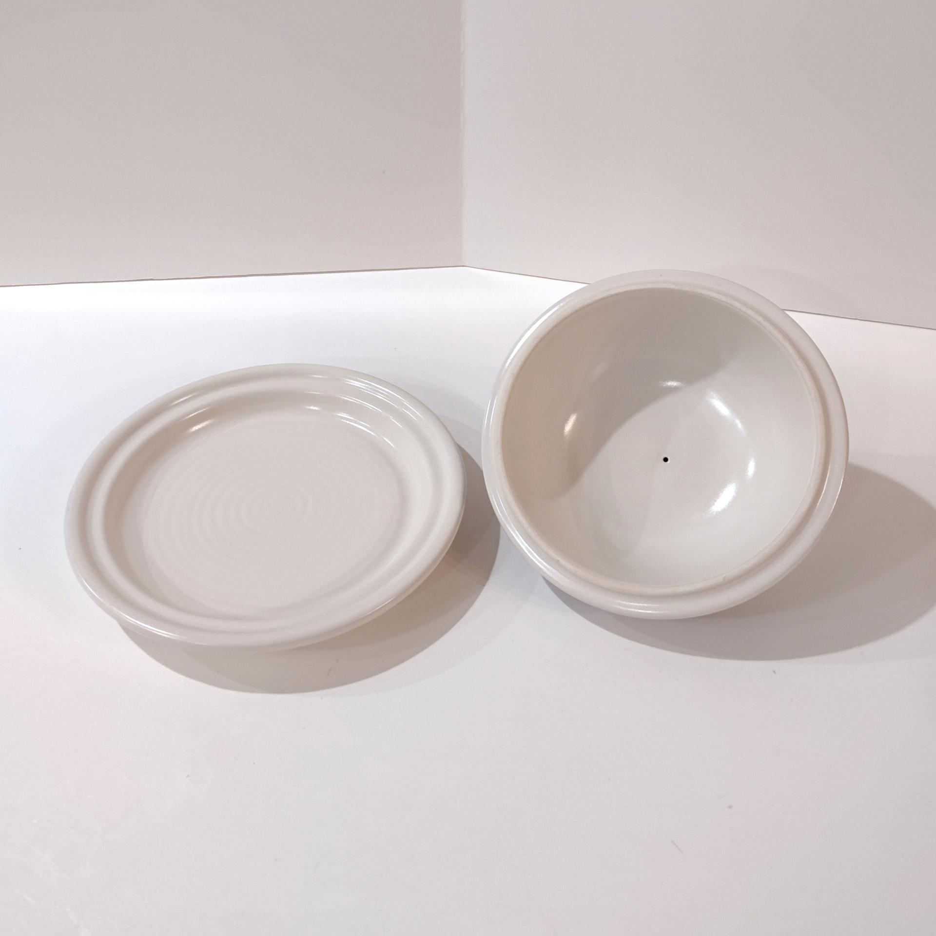 Vintage Pfaltzgraff Rio Ceramic Covered Butter Cheese Dish, Plate with Dome Lid