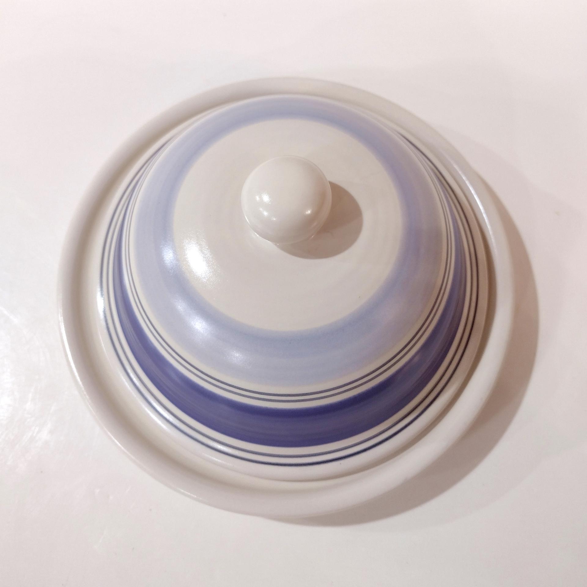 Vintage Pfaltzgraff Rio Ceramic Covered Butter Cheese Dish, Plate with Dome Lid