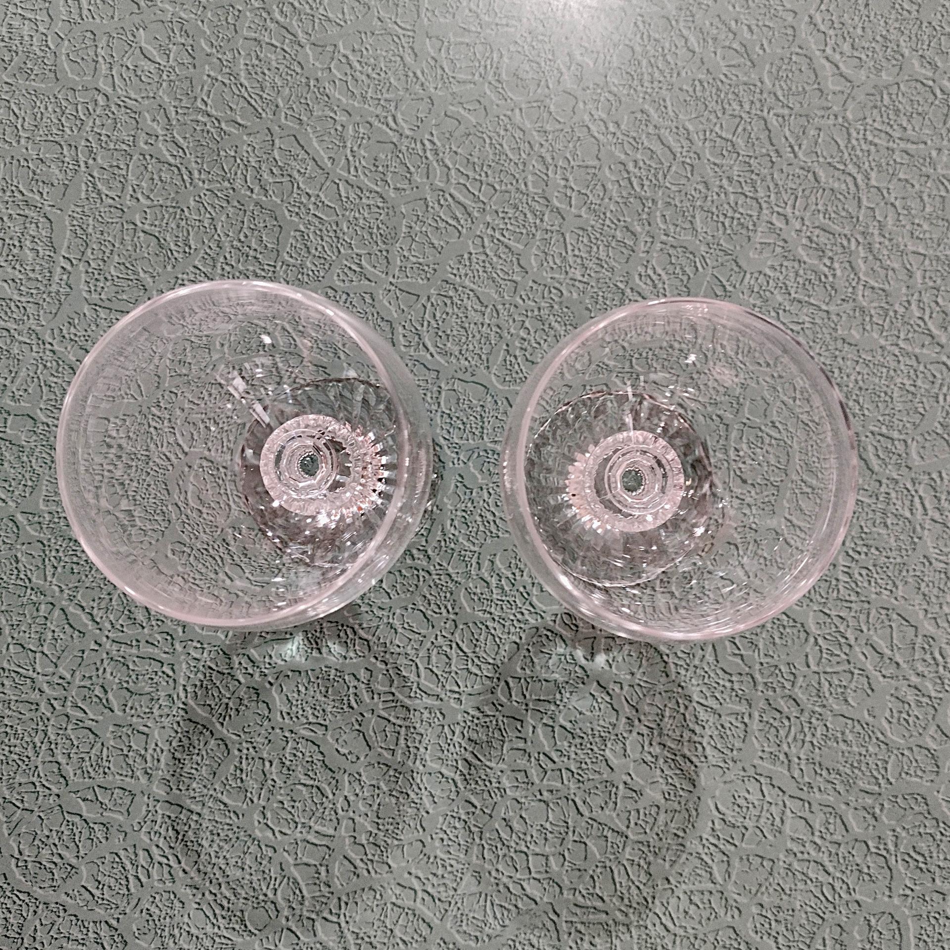 Vintage Mikasa The Ritz Crystal Wine Glasses, Set of Two
