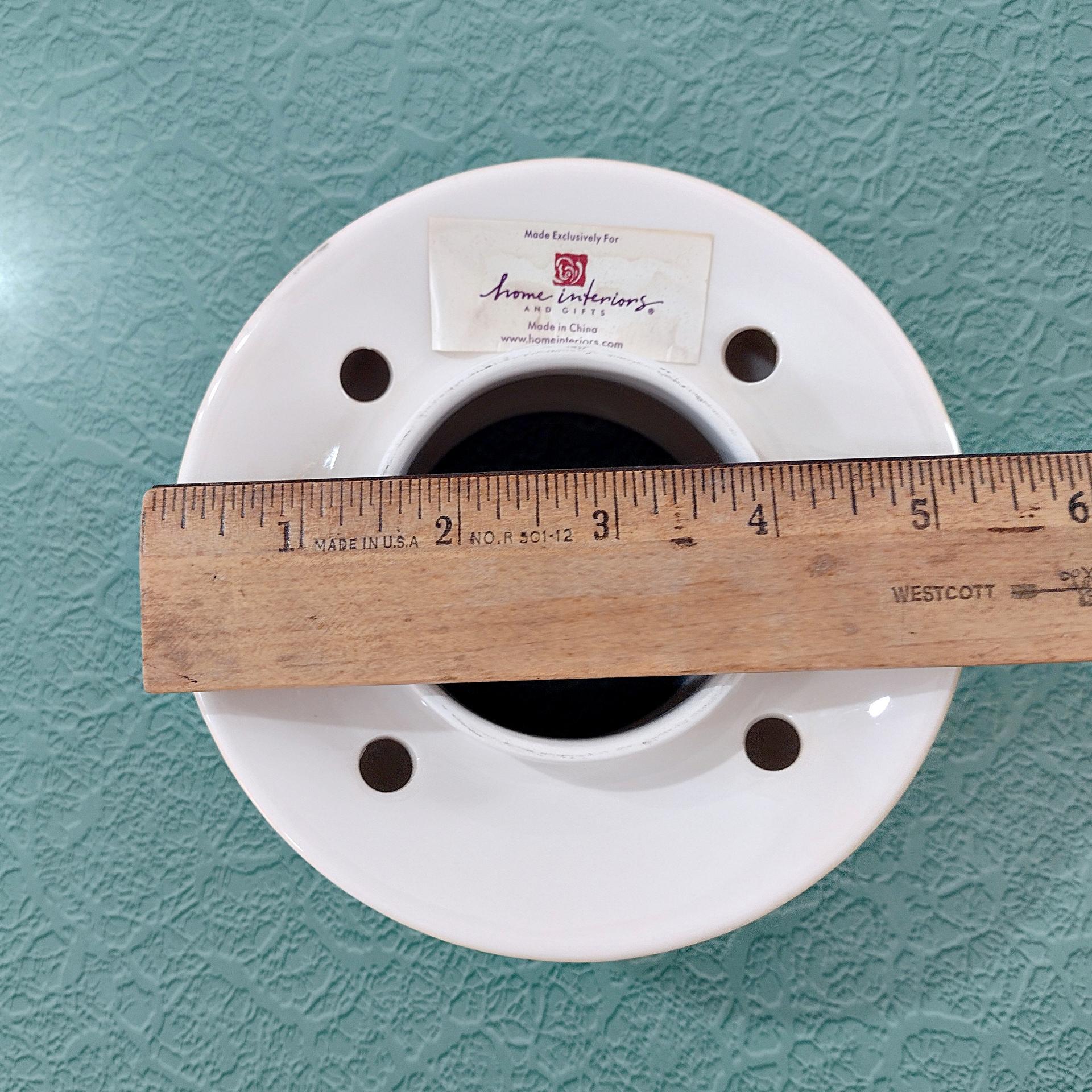 Vintage Home Interiors Rooster Ceramic Candle Shade Jar Topper, Country Farm Decor