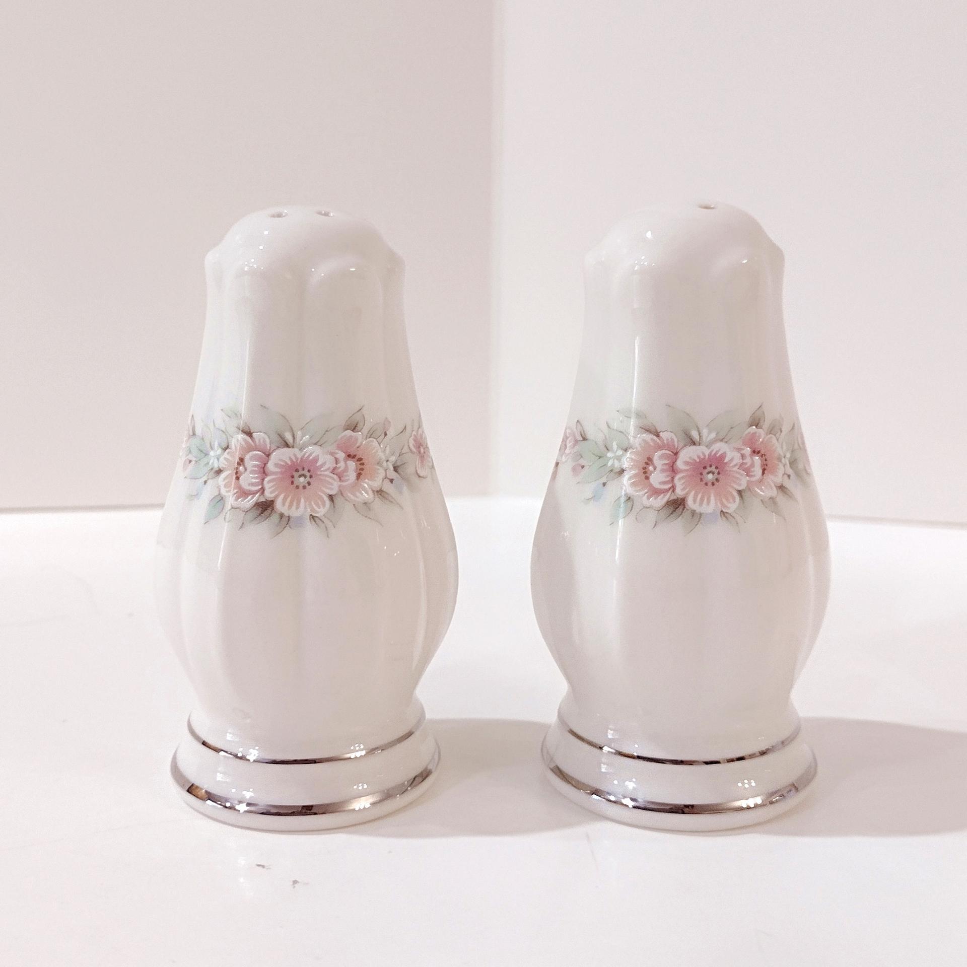 Vintage Noritake Rothschild Porcelain Salt and Pepper Shaker Set