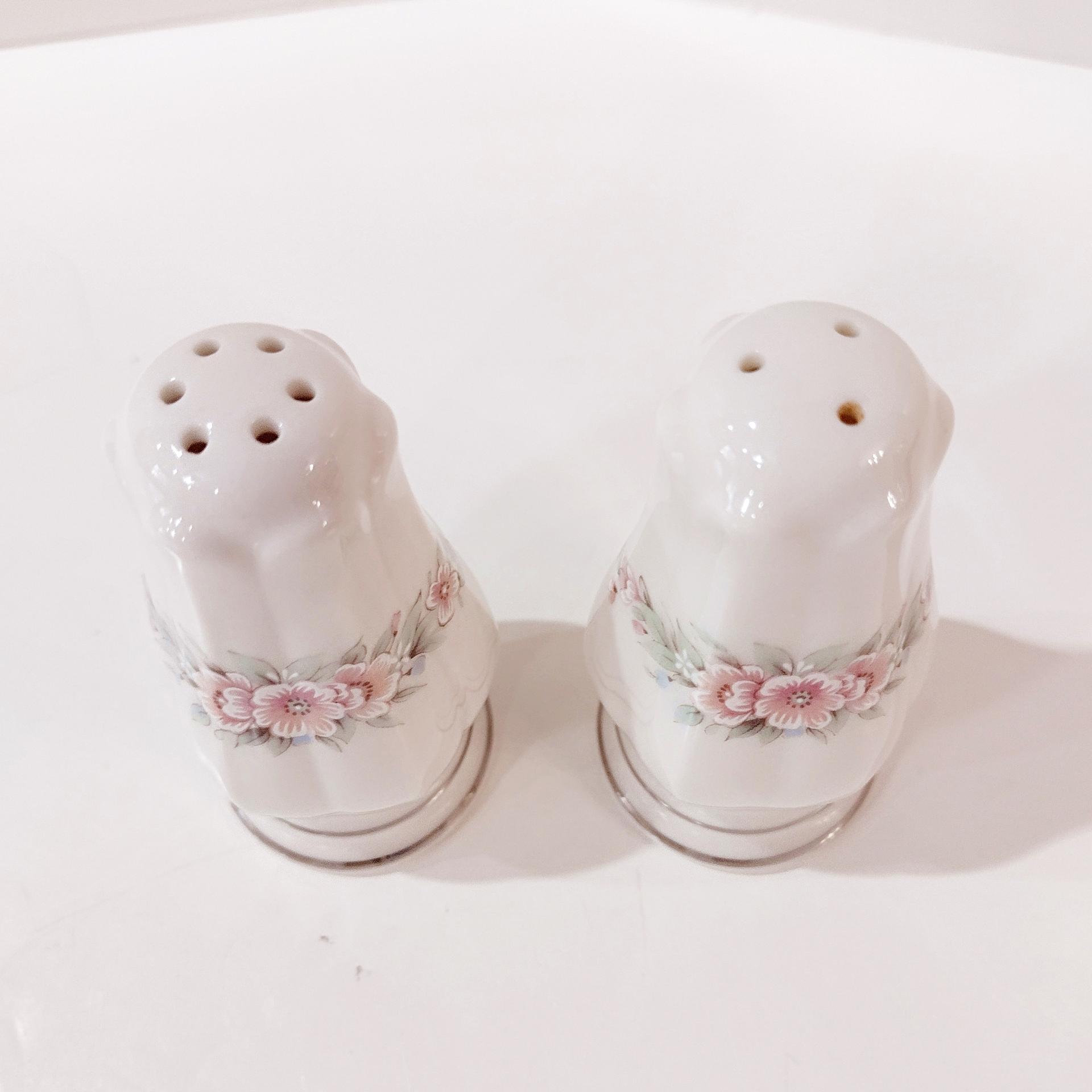 Vintage Noritake Rothschild Porcelain Salt and Pepper Shaker Set