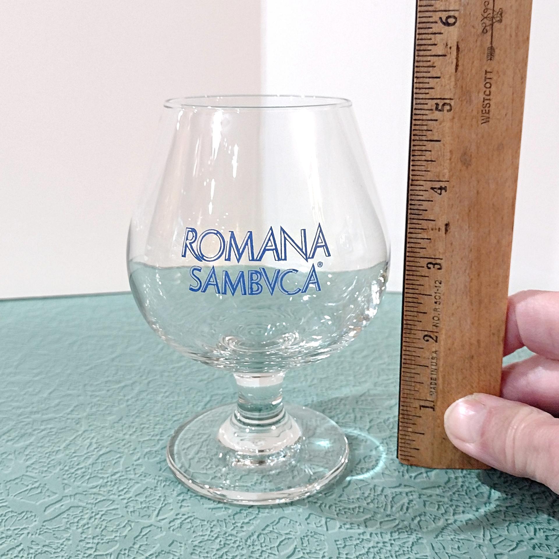 Vintage Romana Sambuca 12 Ounce Brandy Glasses, Set of Two
