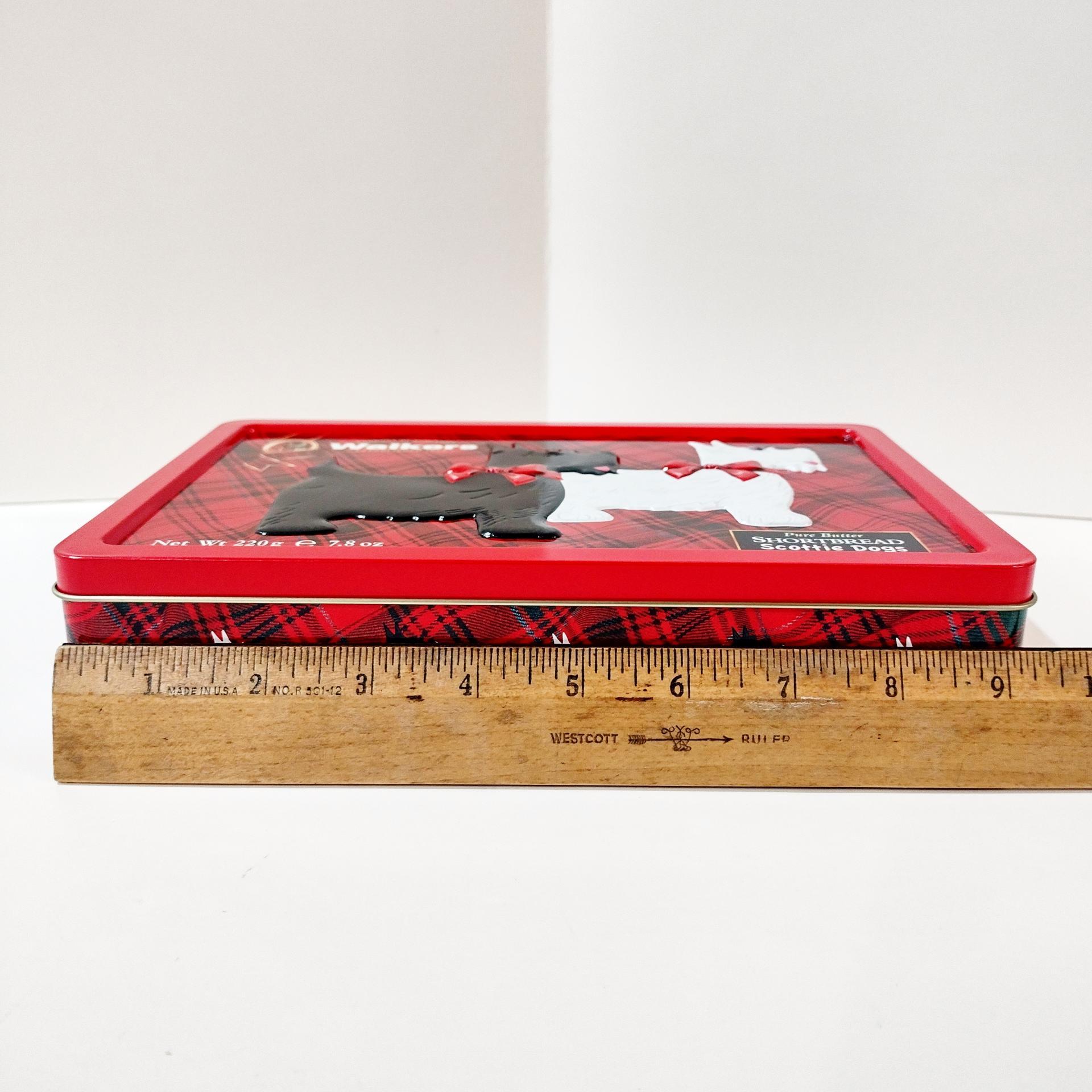 Walkers Shortbread Scottie Dogs Tin Box, Scotland Storage Tin