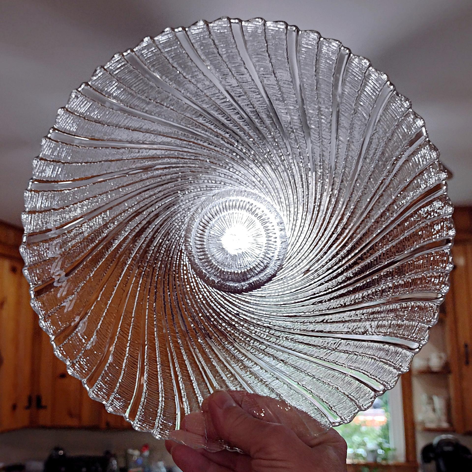 Vintage Arcoroc Seabreeze Clear Glass Dinner Plates, Set of Two
