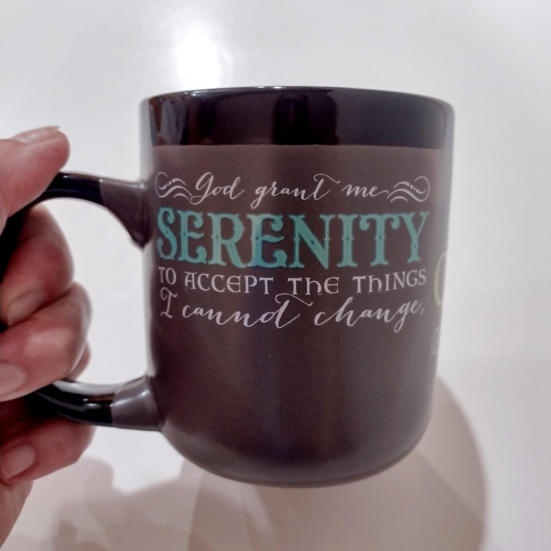 Serenity Prayer Coffee Tea Mug, Oversized 16 Ounce Ceramic Mug