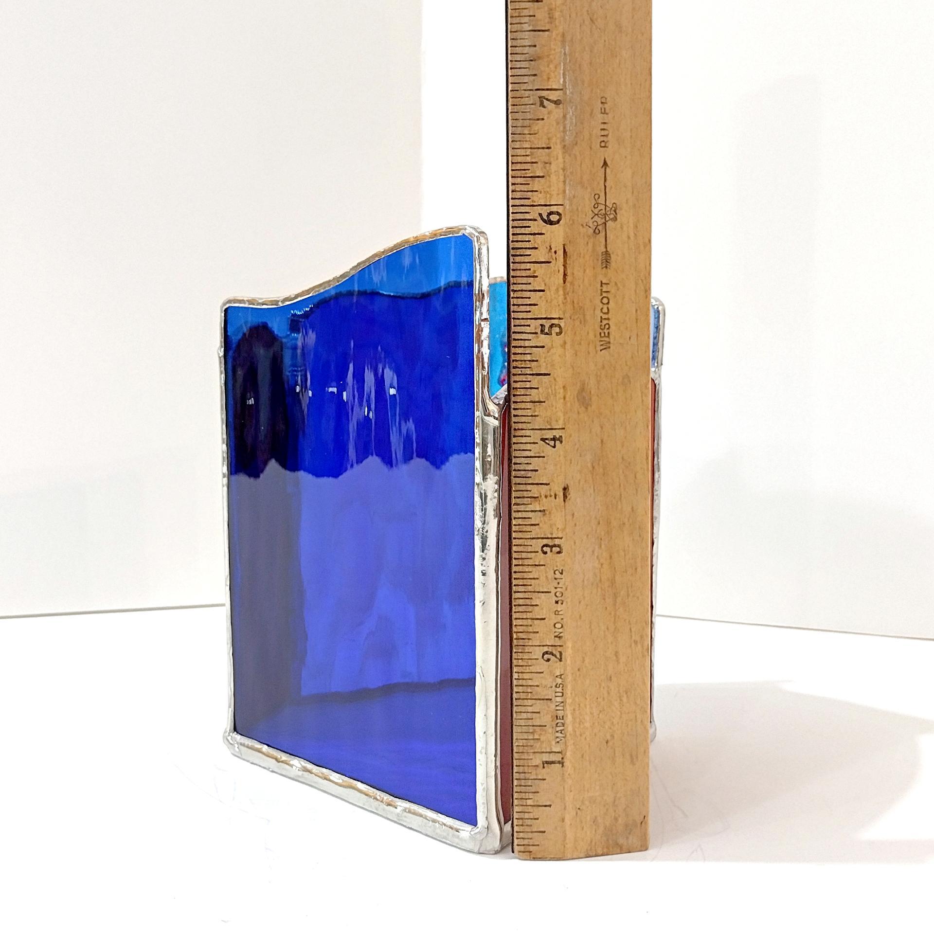 Stained Glass Desk Organizer, Remote Control Pen Pencil Holder