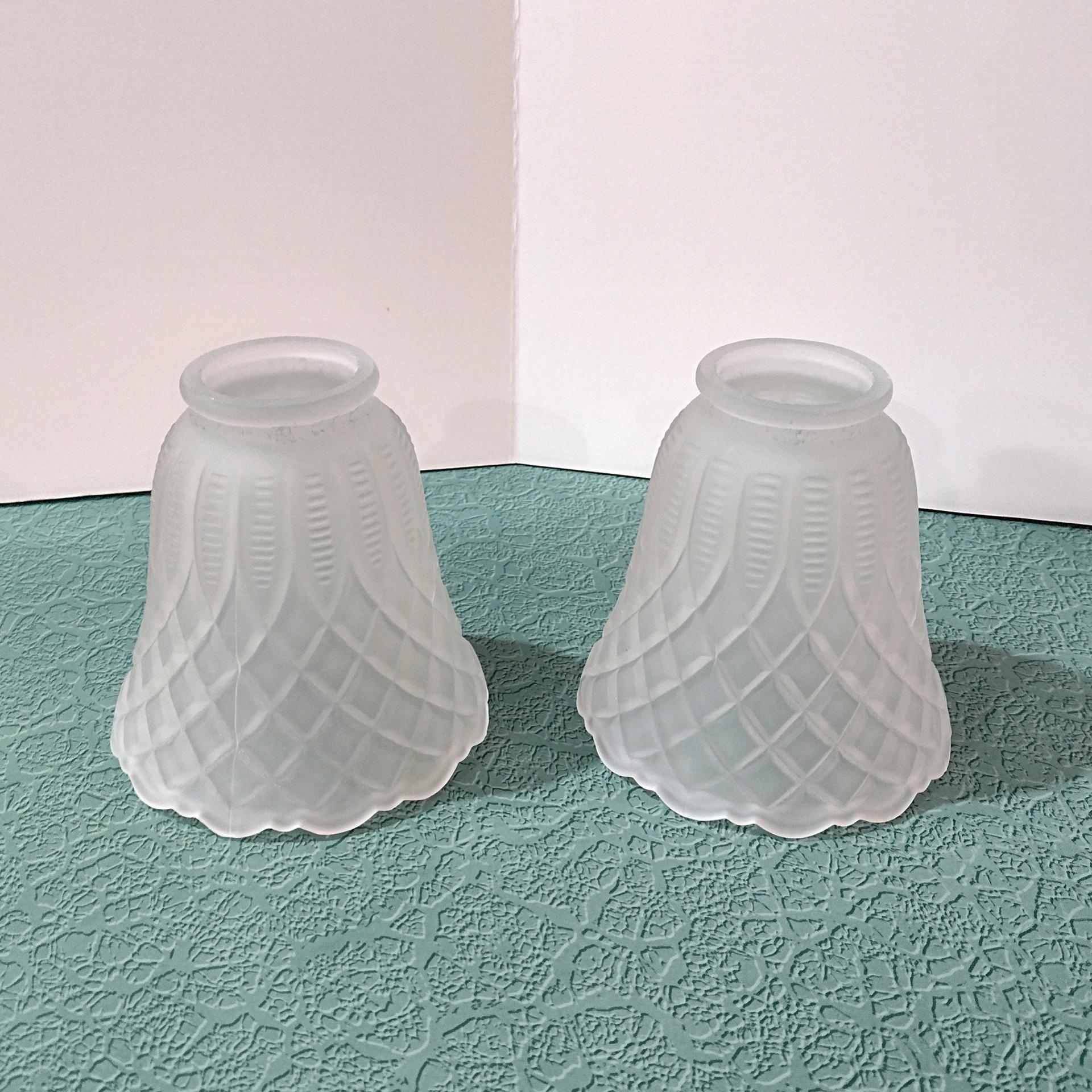 Vintage Art Deco Style Frosted Glass Lamp Shade, Pendant Lamp Shade, Sconce Glass Shade