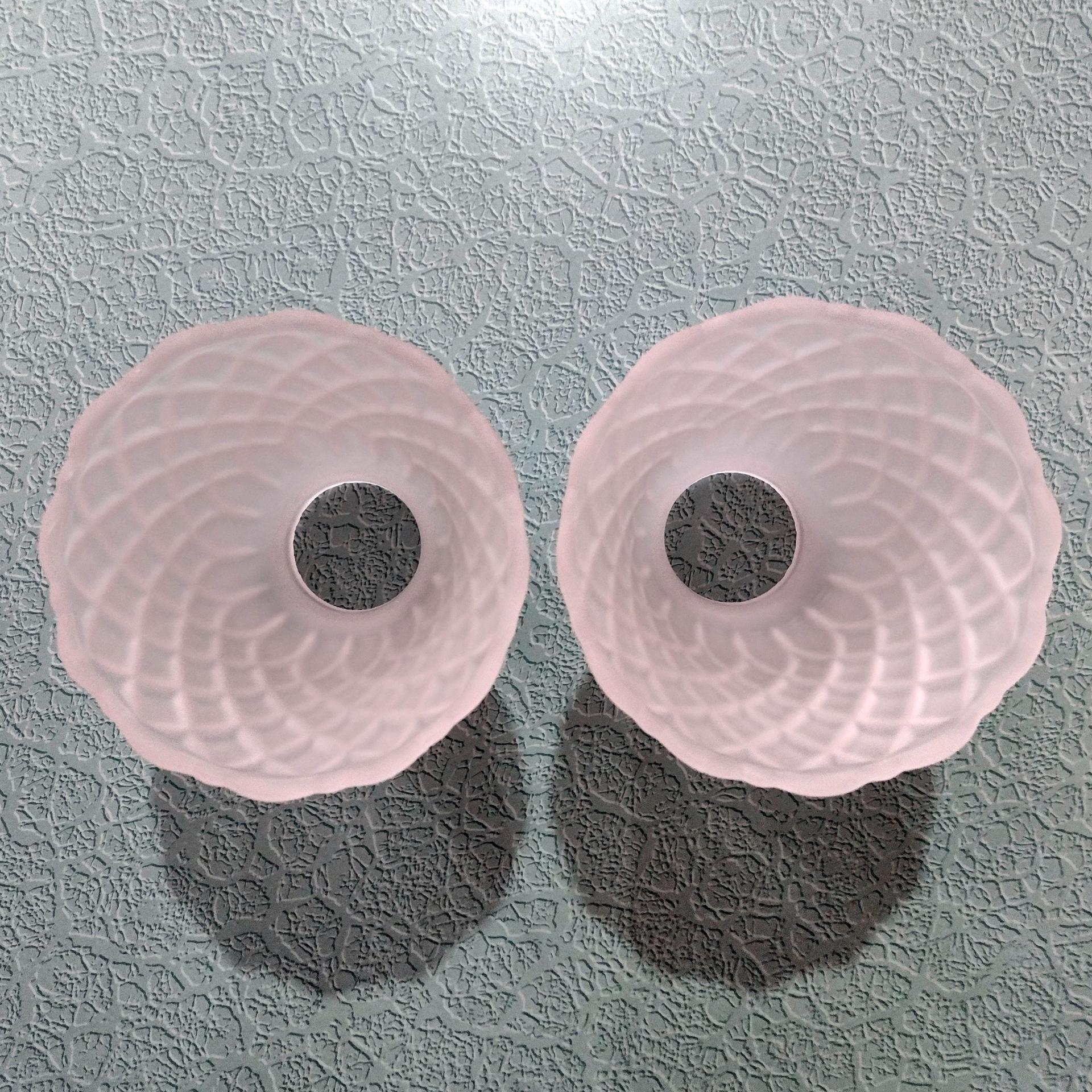 Vintage Art Deco Style Frosted Glass Lamp Shade, Pendant Lamp Shade, Sconce Glass Shade