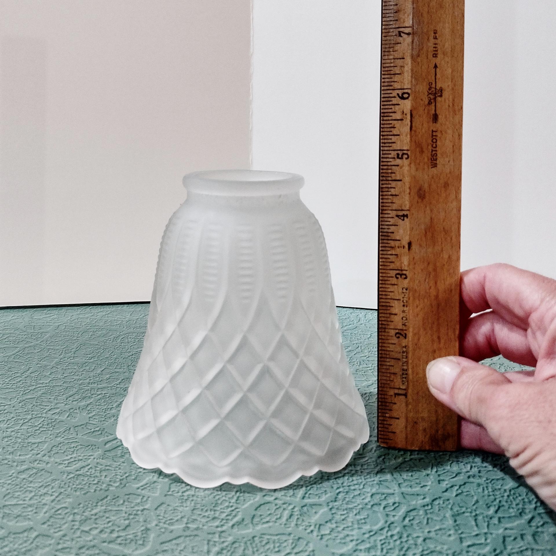 Vintage Art Deco Style Frosted Glass Lamp Shade, Pendant Lamp Shade, Sconce Glass Shade