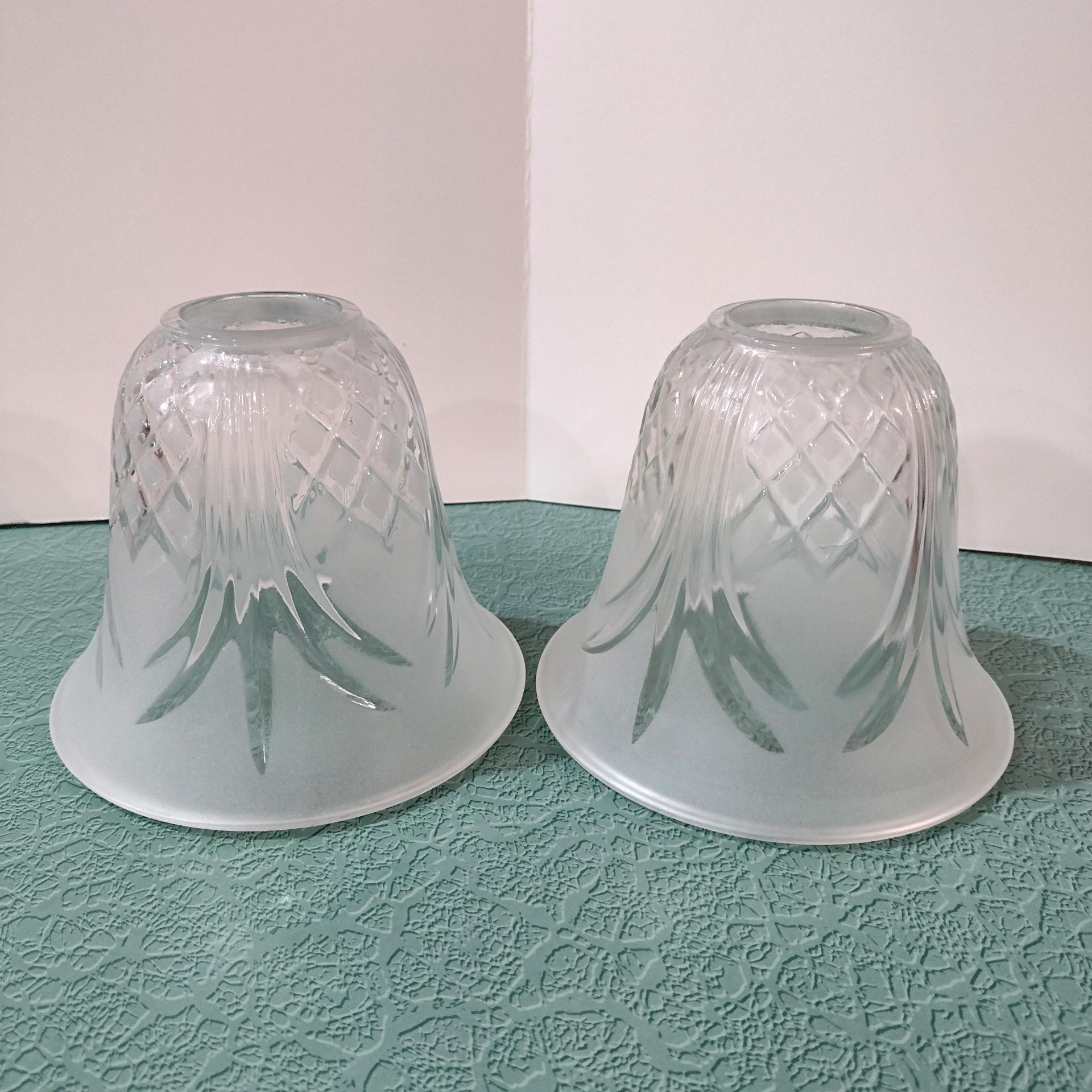 Vintage Art Deco Style Frosted Glass Lamp Shade, Pendant Lamp Shade, Sconce Glass Shade
