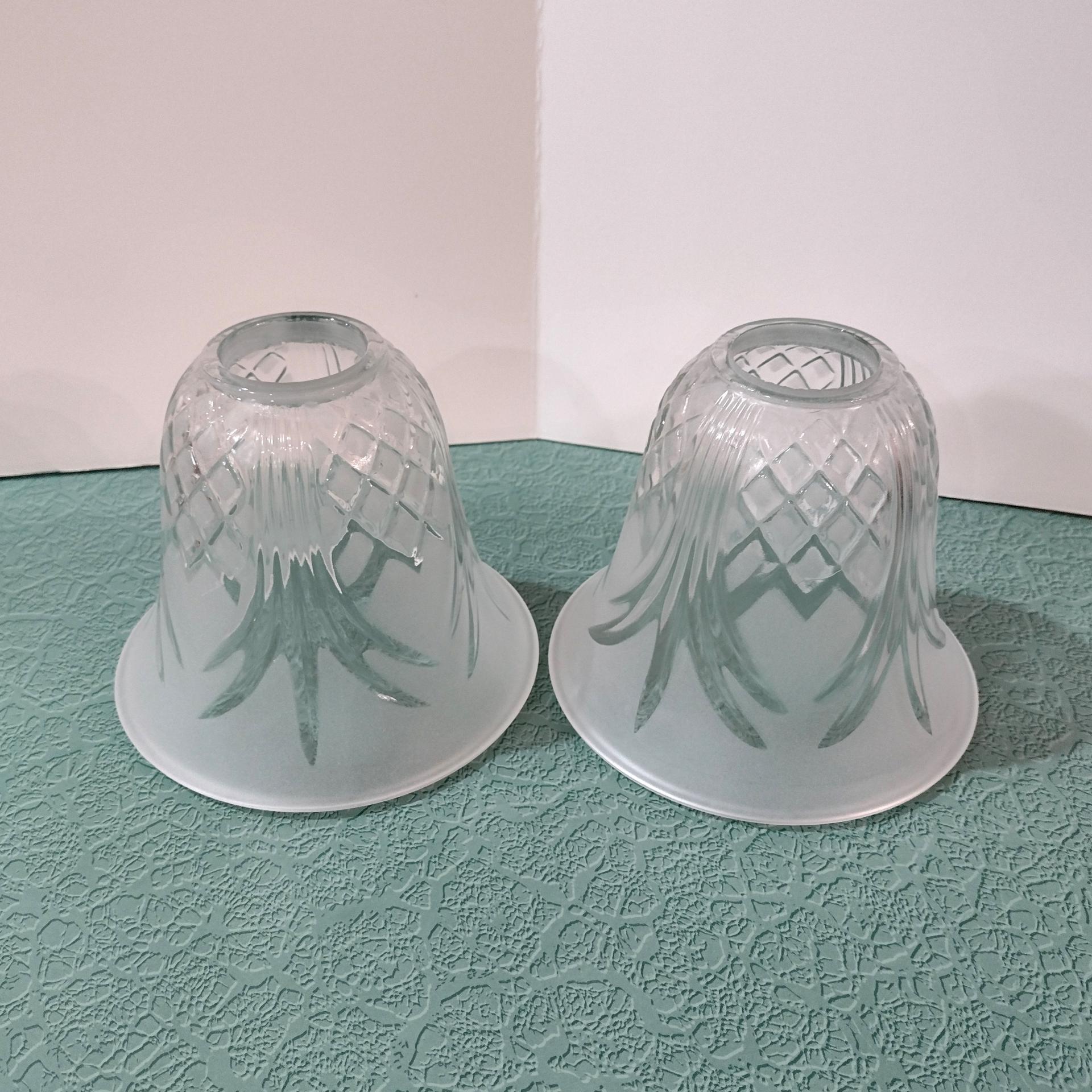 Vintage Art Deco Style Frosted Glass Lamp Shade, Pendant Lamp Shade, Sconce Glass Shade